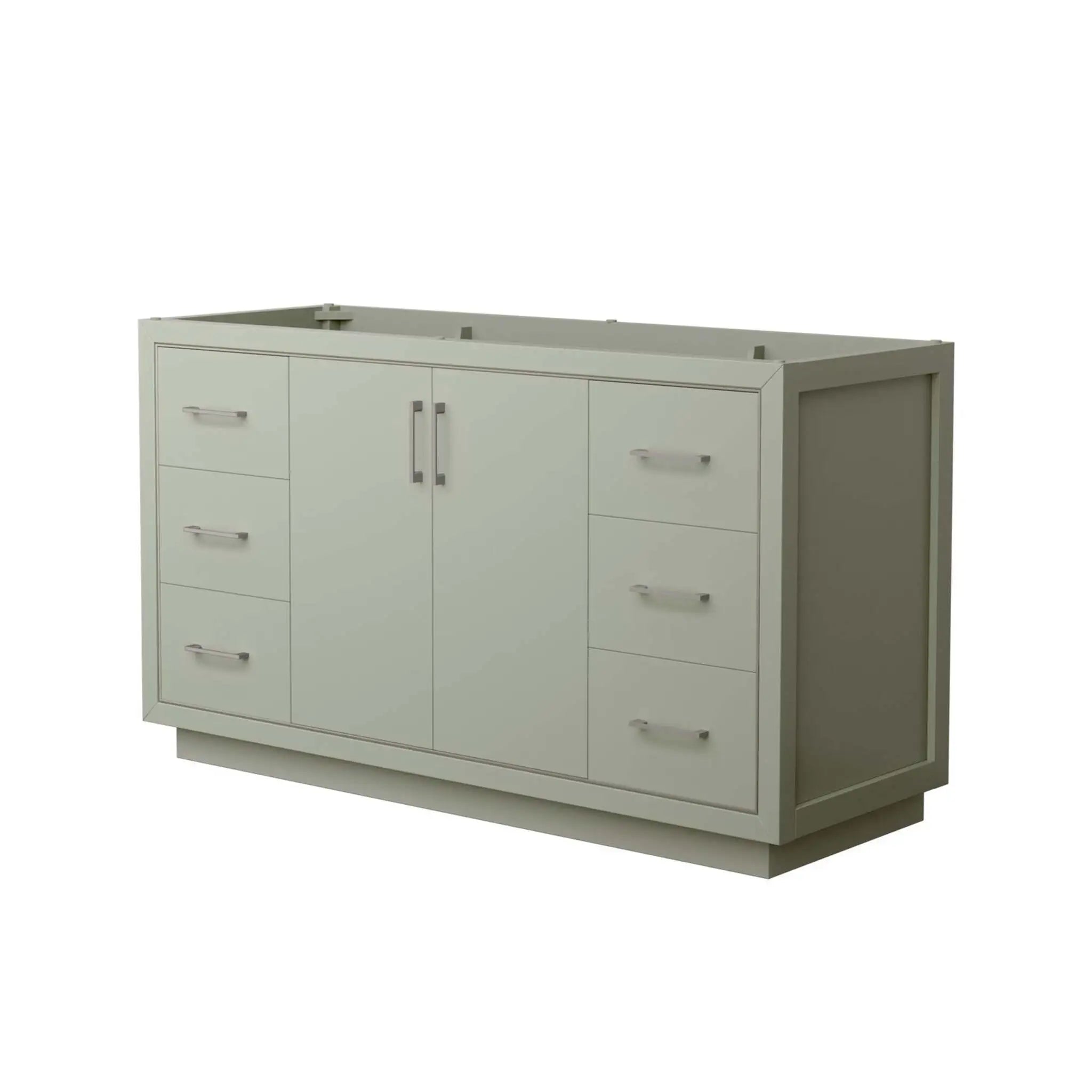 60" Icon Single Bathroom Vanity in Light Green with Brushed Nickel Trim by Wyndham