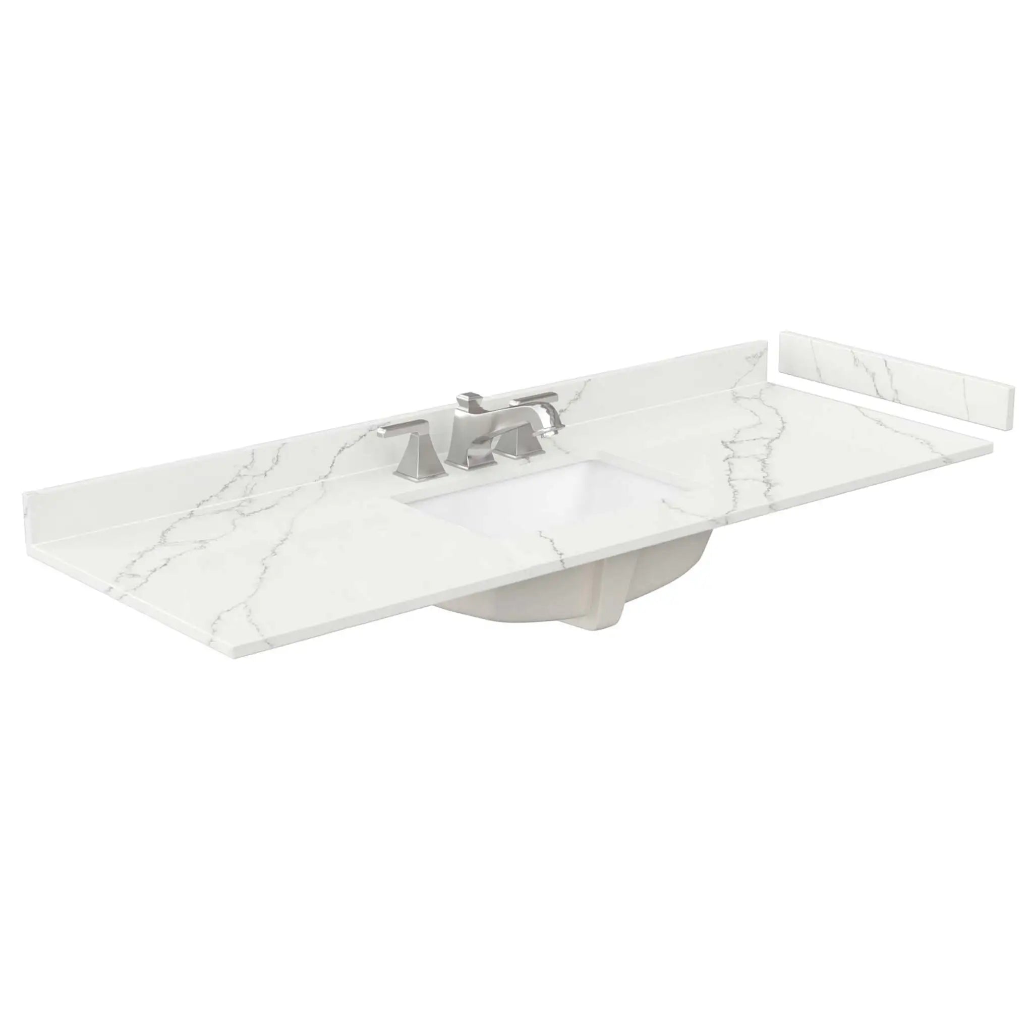 60" Icon Single Bathroom Vanity in White with Satin Bronze Trim by Wyndham