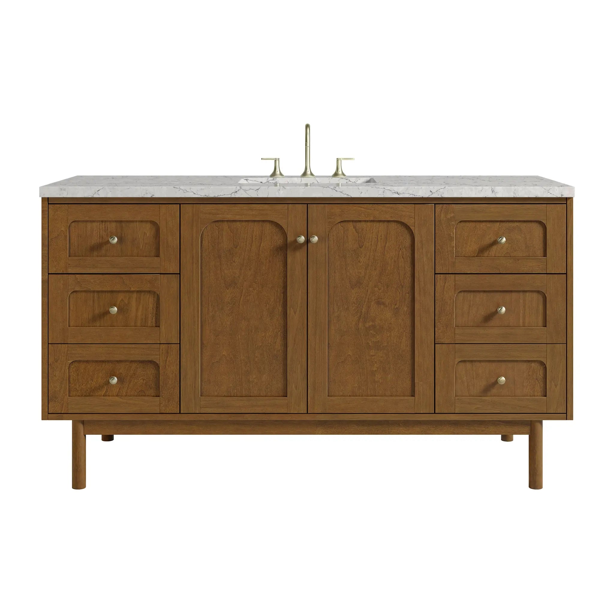 60" Laurent Single Vanity in Honey Oak by James Martin Vanities