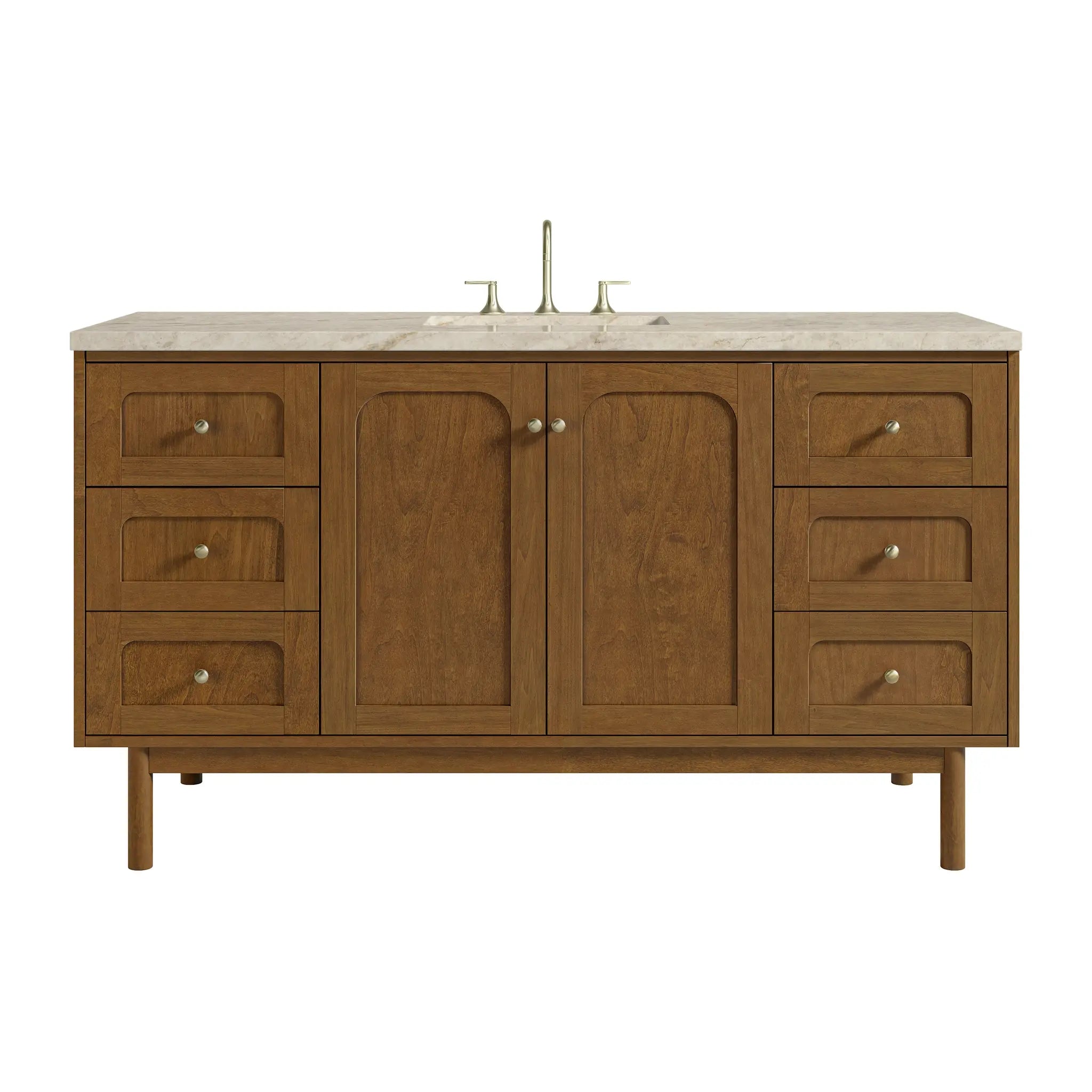 60" Laurent Single Vanity in Honey Oak by James Martin Vanities