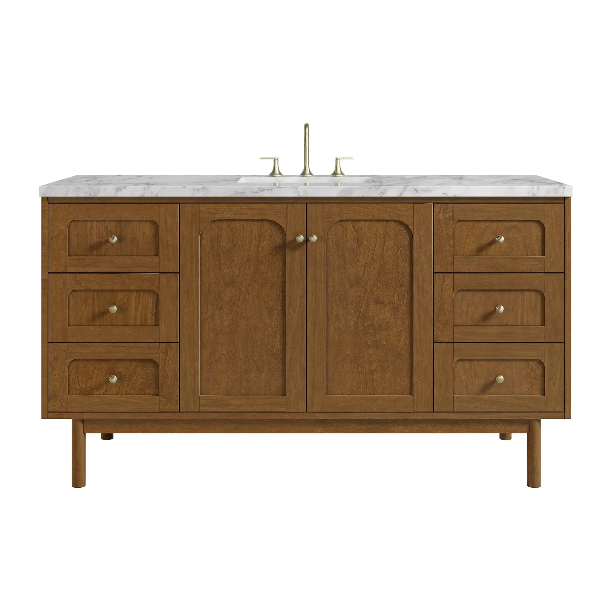 60" Laurent Single Vanity in Honey Oak by James Martin Vanities