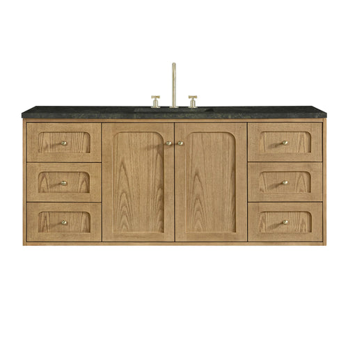 60" Laurent Single Vanity in Light Natural Oak by James Martin Vanities
