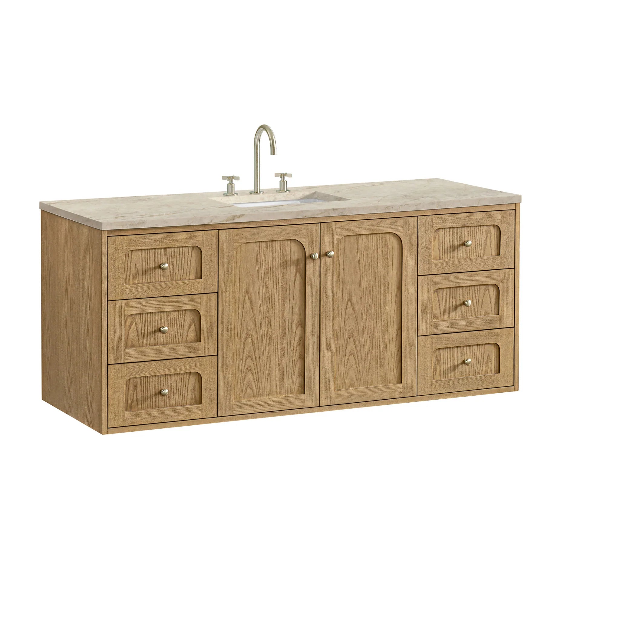 60-laurent-single-vanity-in-light-natural-oak-by-james-martin-vanities-tajnar-eclos-zero-silica image 7