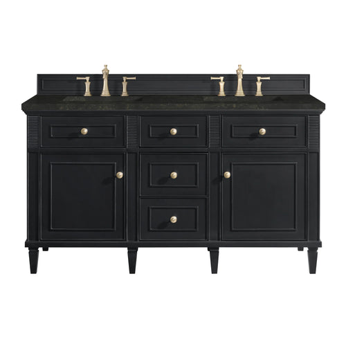 60" Lorelai Double Vanity in Black Onyx by James Martin Vanities