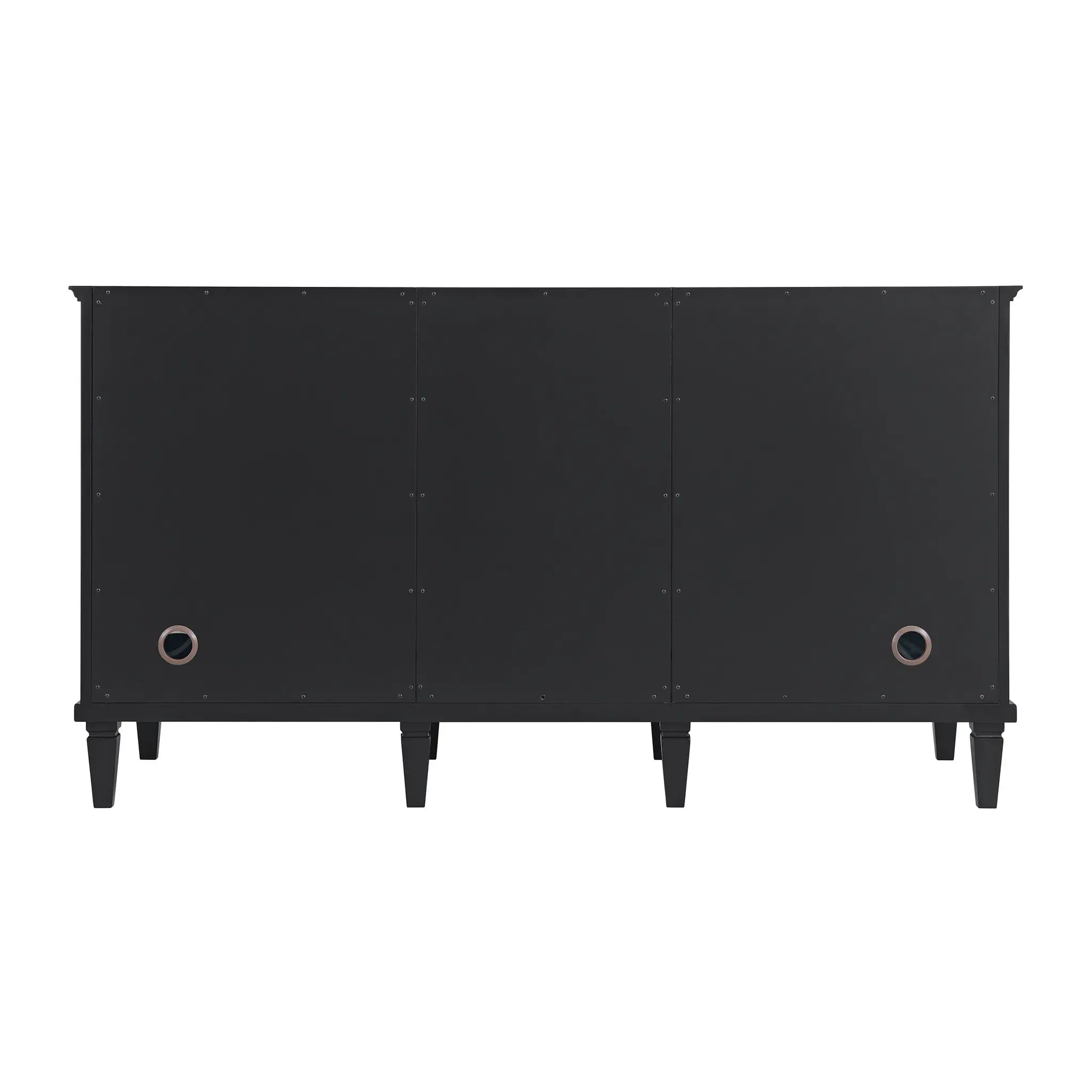 60" Lorelai Double Vanity in Black Onyx-Ethereal Noctis Silestone-8" Widespread image 8