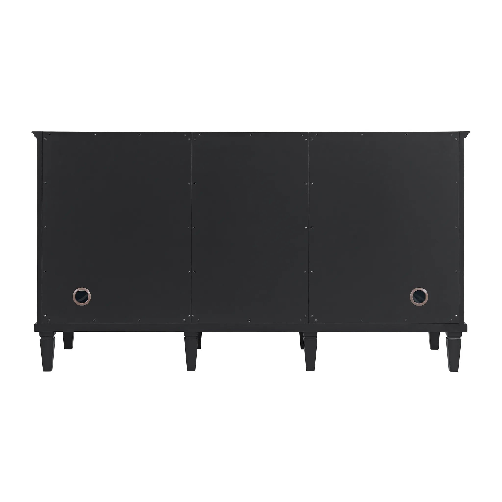 60" Lorelai Double Vanity in Black Onyx w/FreePower Wireless Charger-Eternal Jasmine Pearl Silestone-8" Widespread image 11