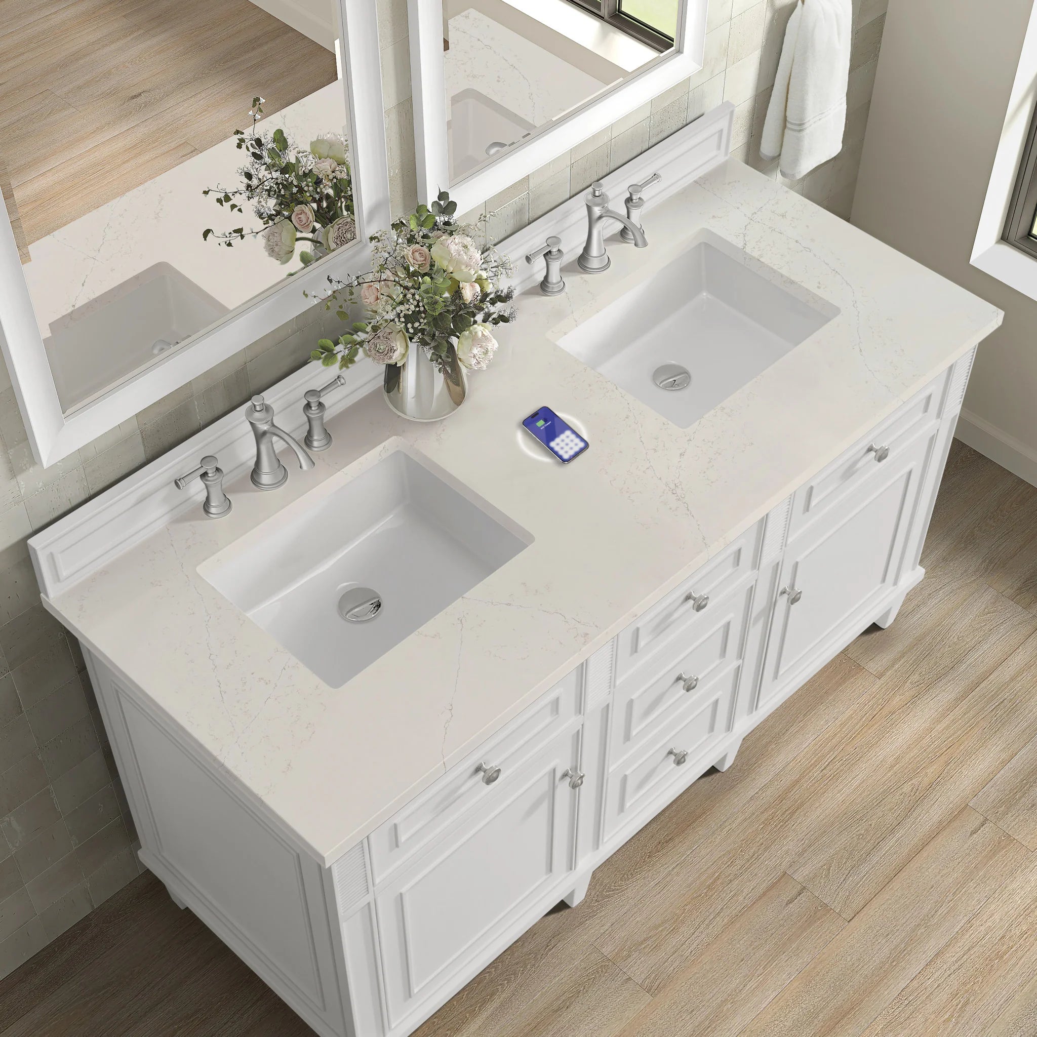 60-lorelai-double-vanity-in-bright-white-w-freepower-wireless-charger-by-james-martin-vanities-siberian-silestone image 15