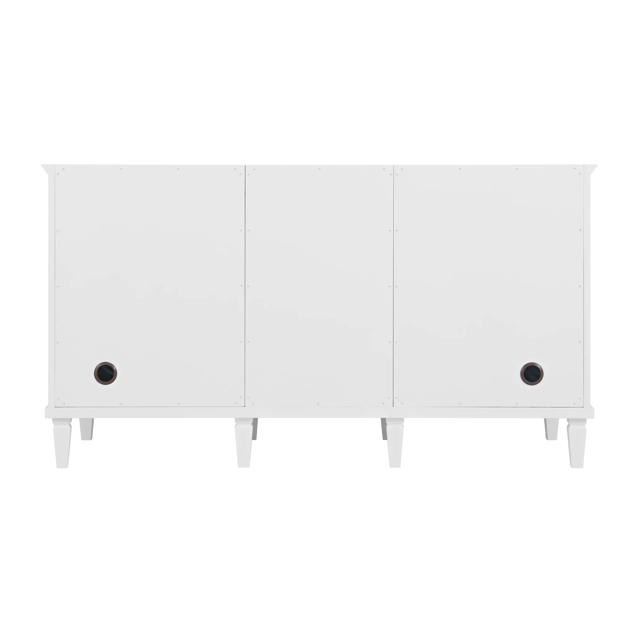 60" Lorelai Double Vanity in Bright White Wireless Charger-Eternal Jasmine Pearl Silestone-8" Widespread image 12