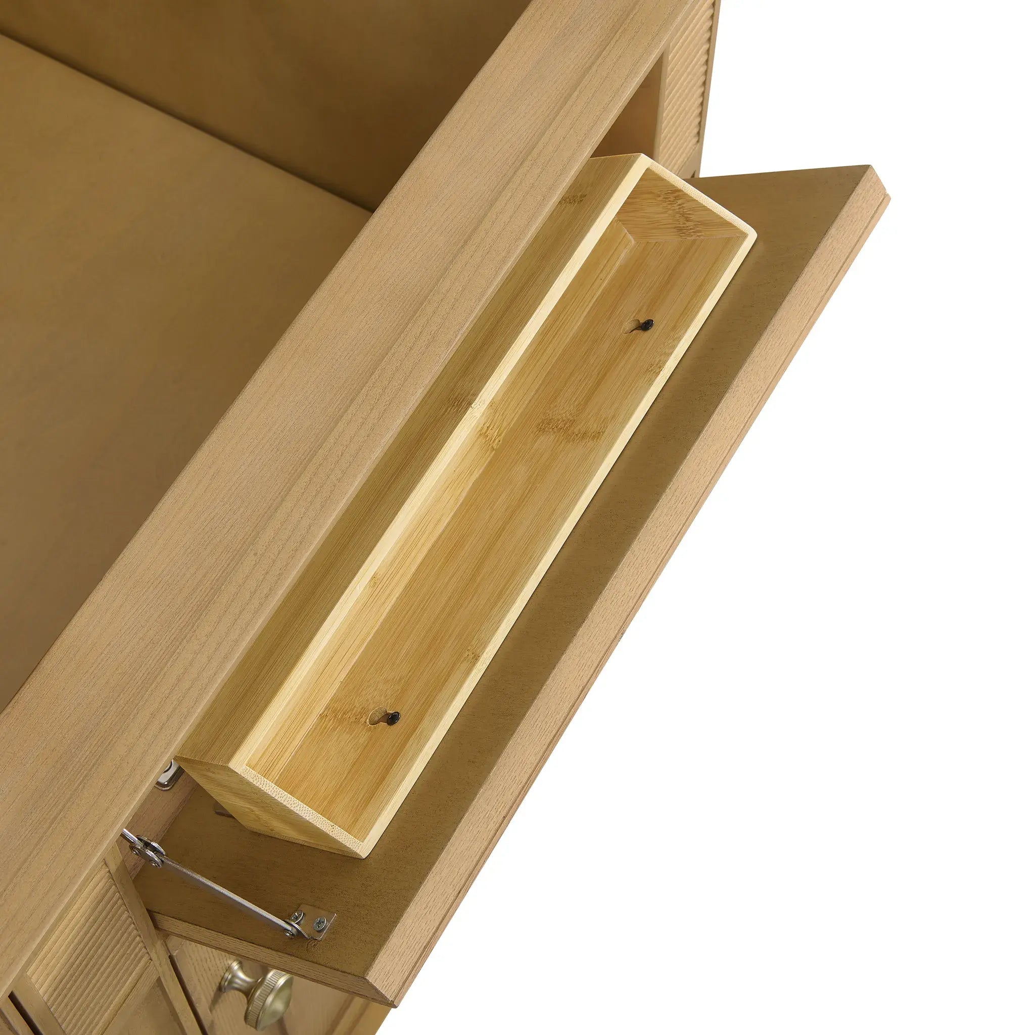 60" Lorelai Double Vanity in Light Natural Oak-Lime Delight Silestone-8" Widespread image 13