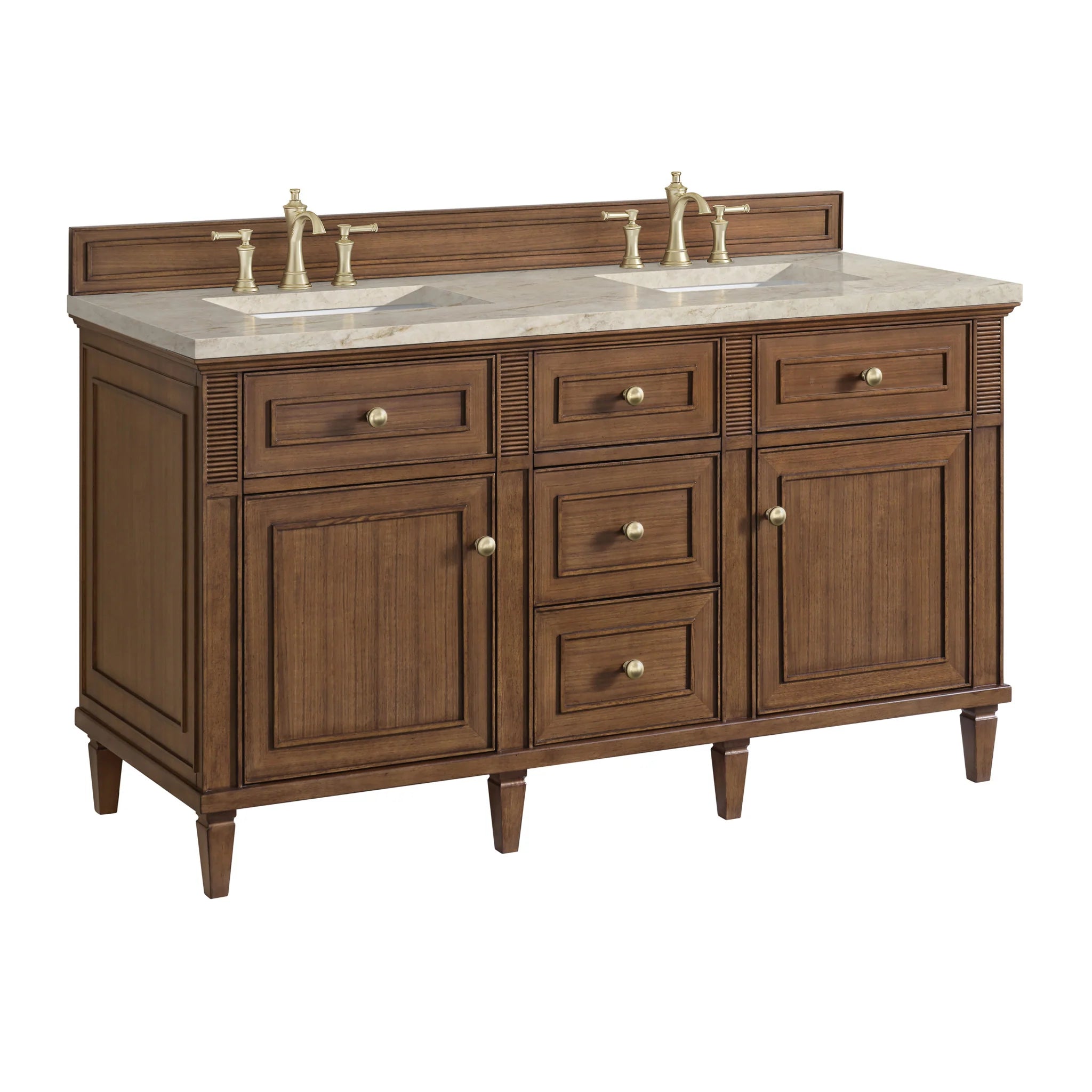 60-lorelai-double-vanity-in-mid-century-walnut-by-james-martin-vanities-tajnar-eclos-zero-silica image 4