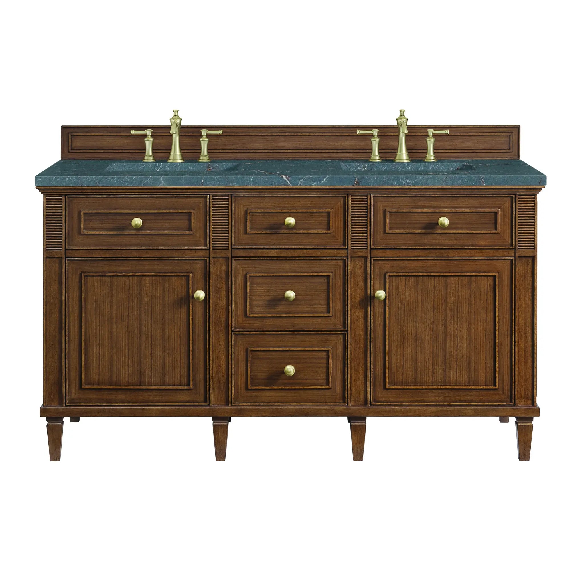 60" Lorelai Double Vanity in Mid-Century Walnut by James Martin Vanities