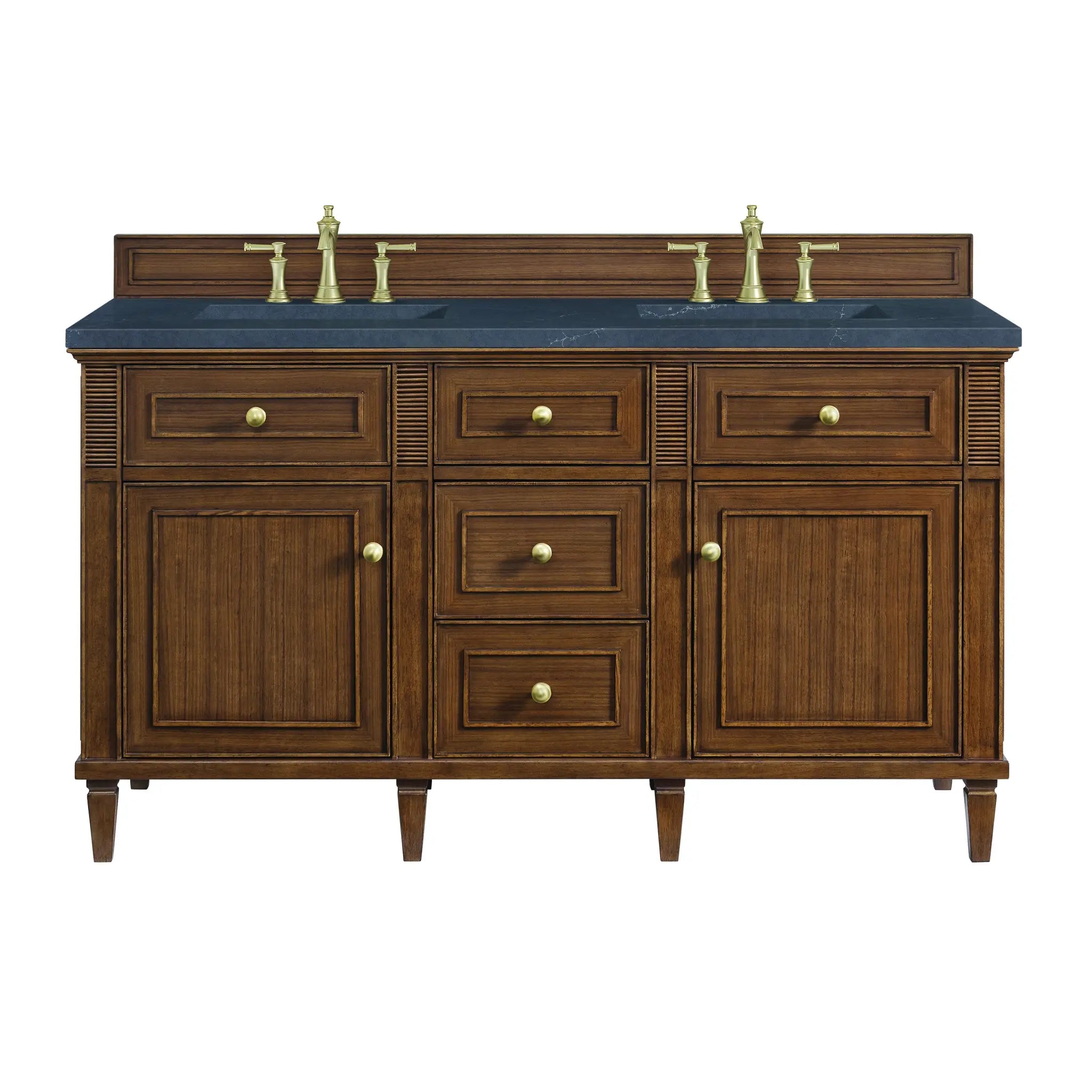 60" Lorelai Double Vanity in Mid-Century Walnut by James Martin Vanities