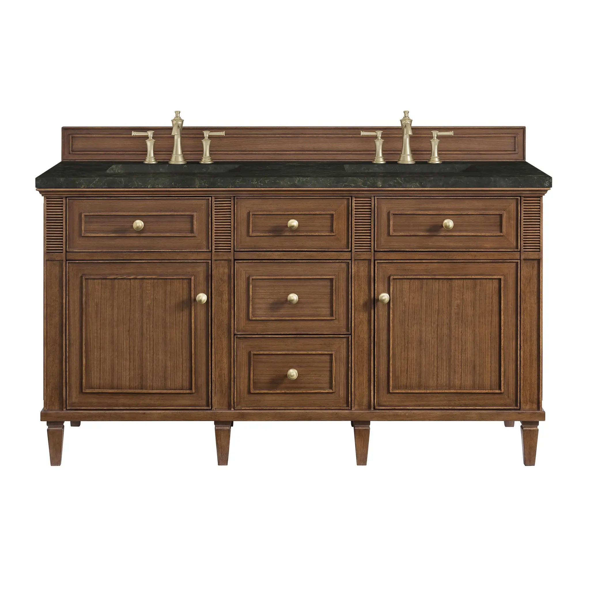 60" Lorelai Double Vanity in Mid-Century Walnut by James Martin Vanities