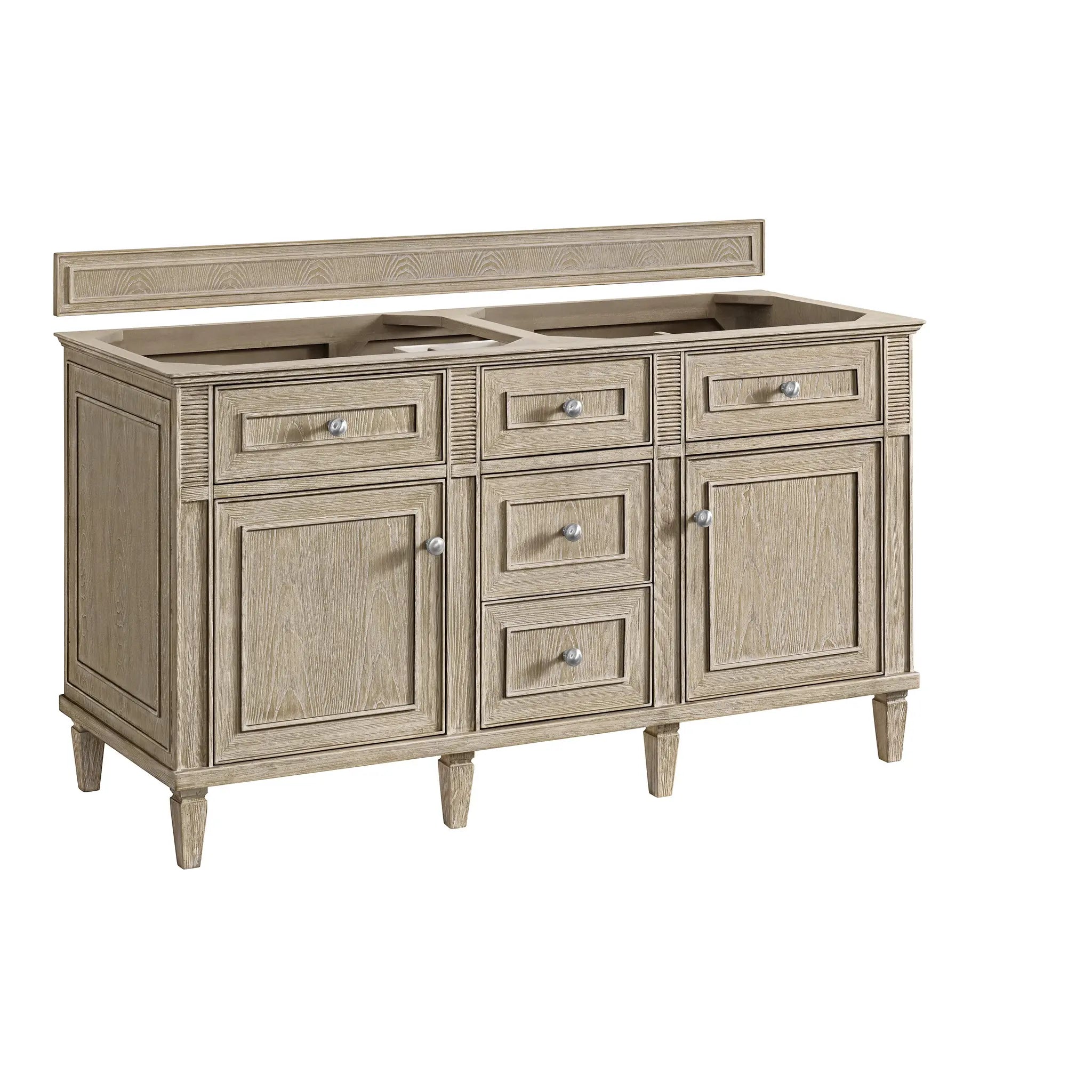 60" Lorelai Double Vanity in Whitewashed Oak by James Martin Vanities