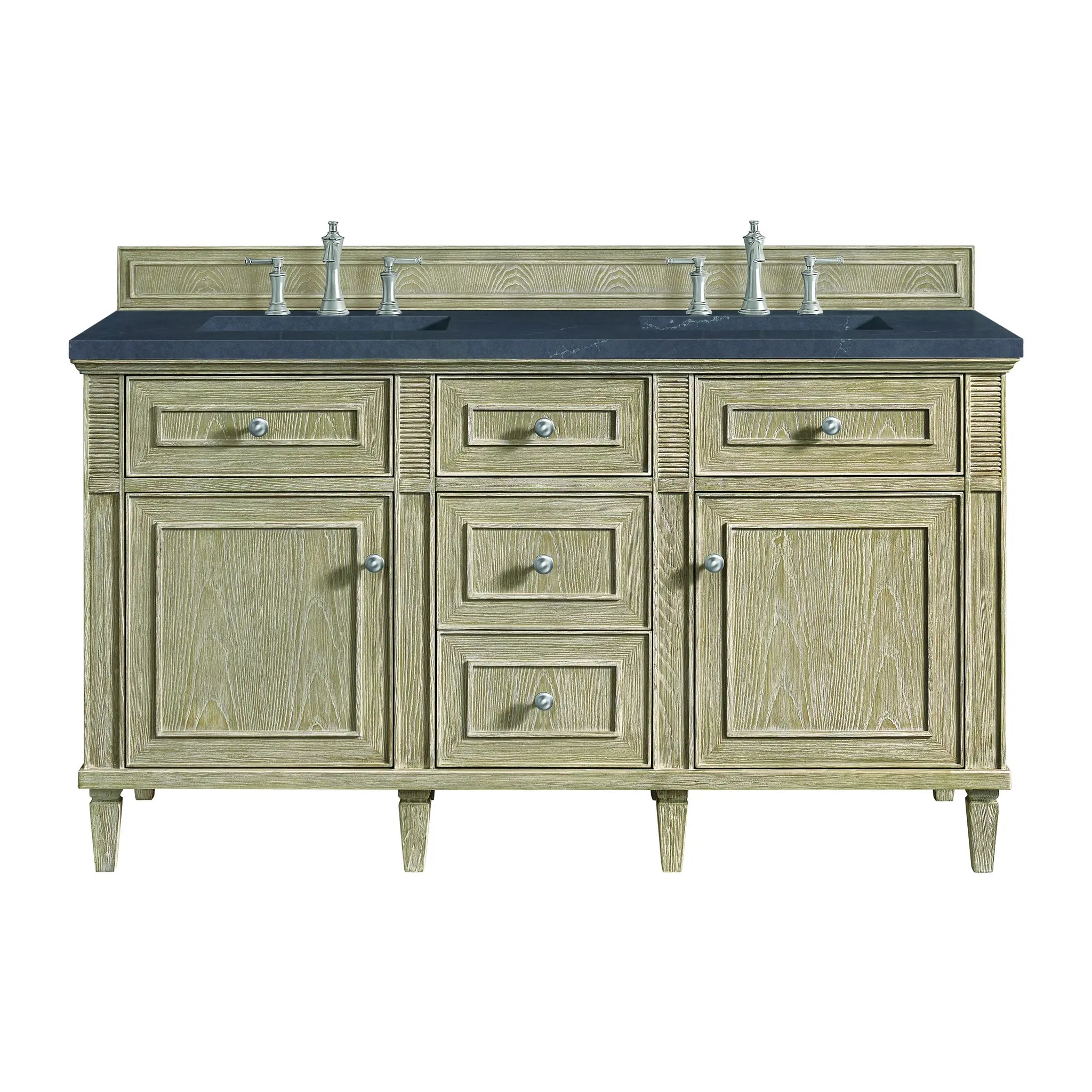 60" Lorelai Double Vanity in Whitewashed Oak by James Martin Vanities