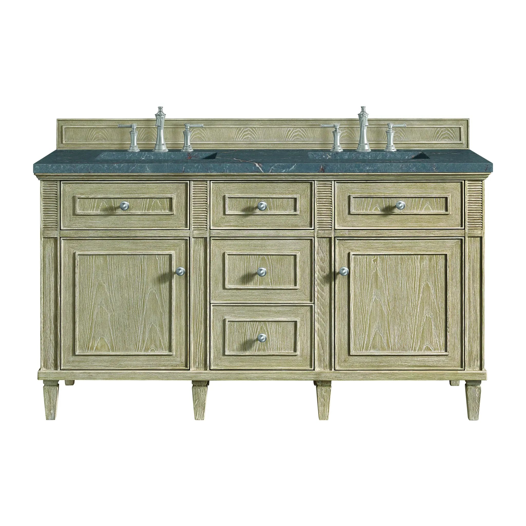 60" Lorelai Double Vanity in Whitewashed Oak by James Martin Vanities