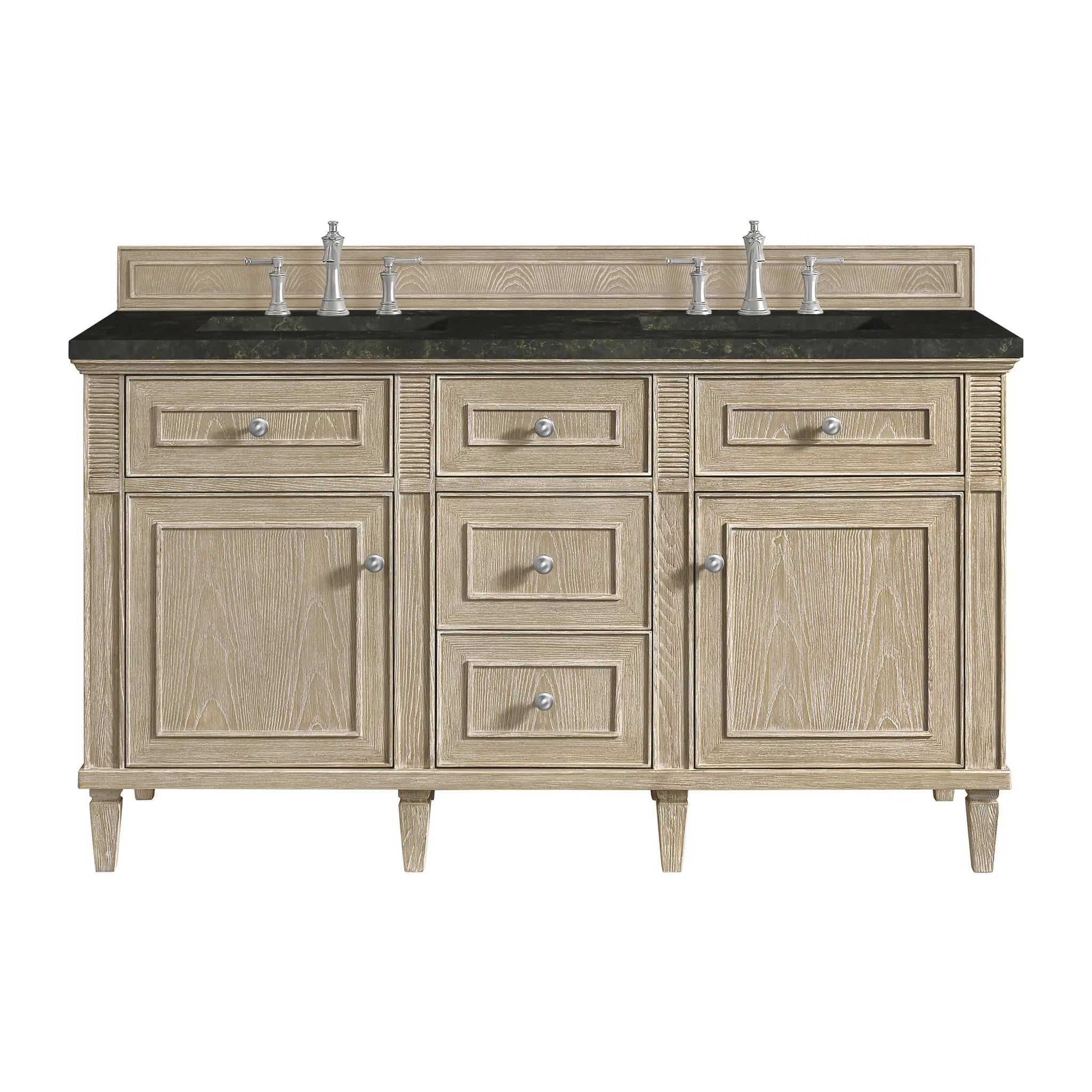 60" Lorelai Double Vanity in Whitewashed Oak by James Martin Vanities