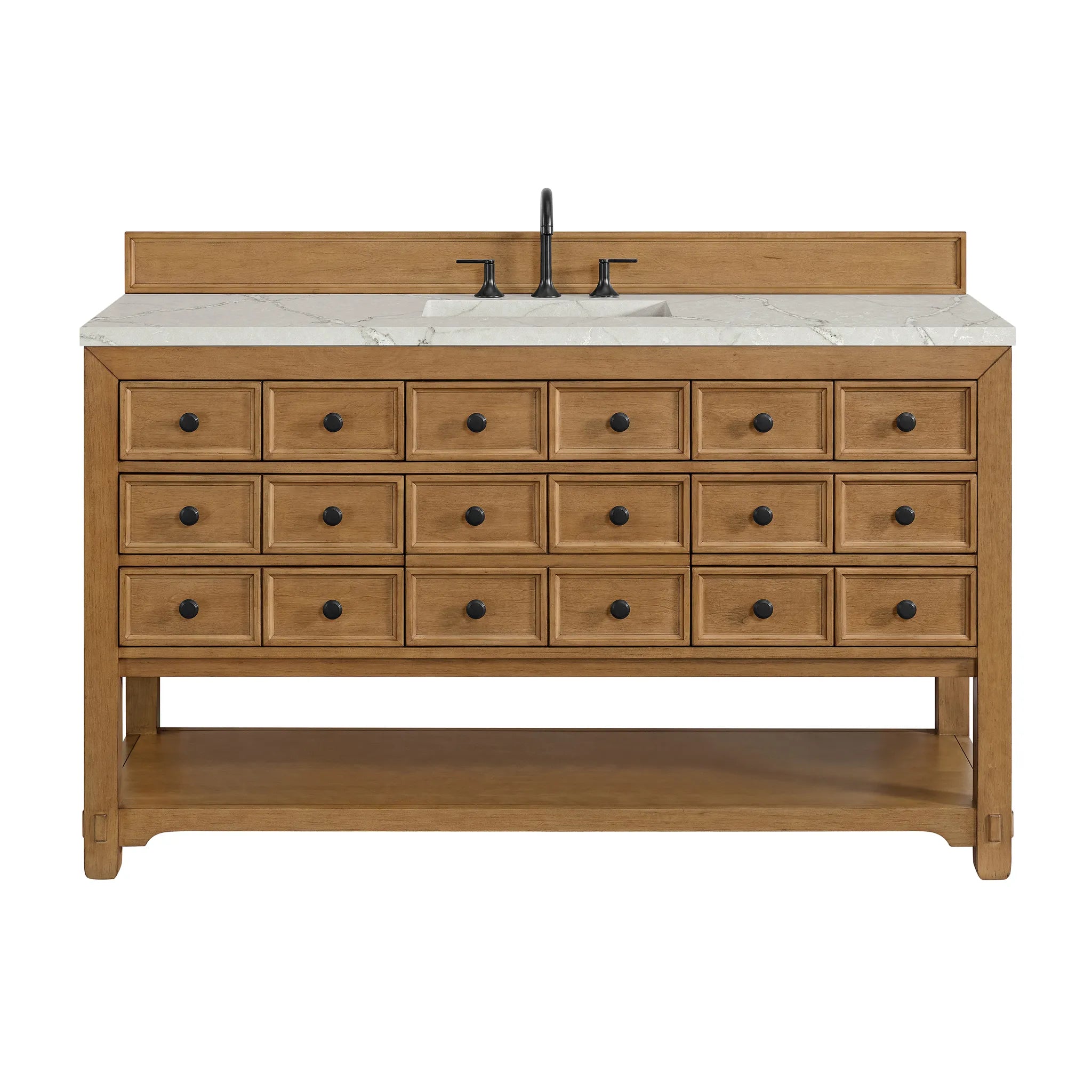 60" Malibu Single Vanity in Amber Birch by James Martin Vanities - AURA Modern Home