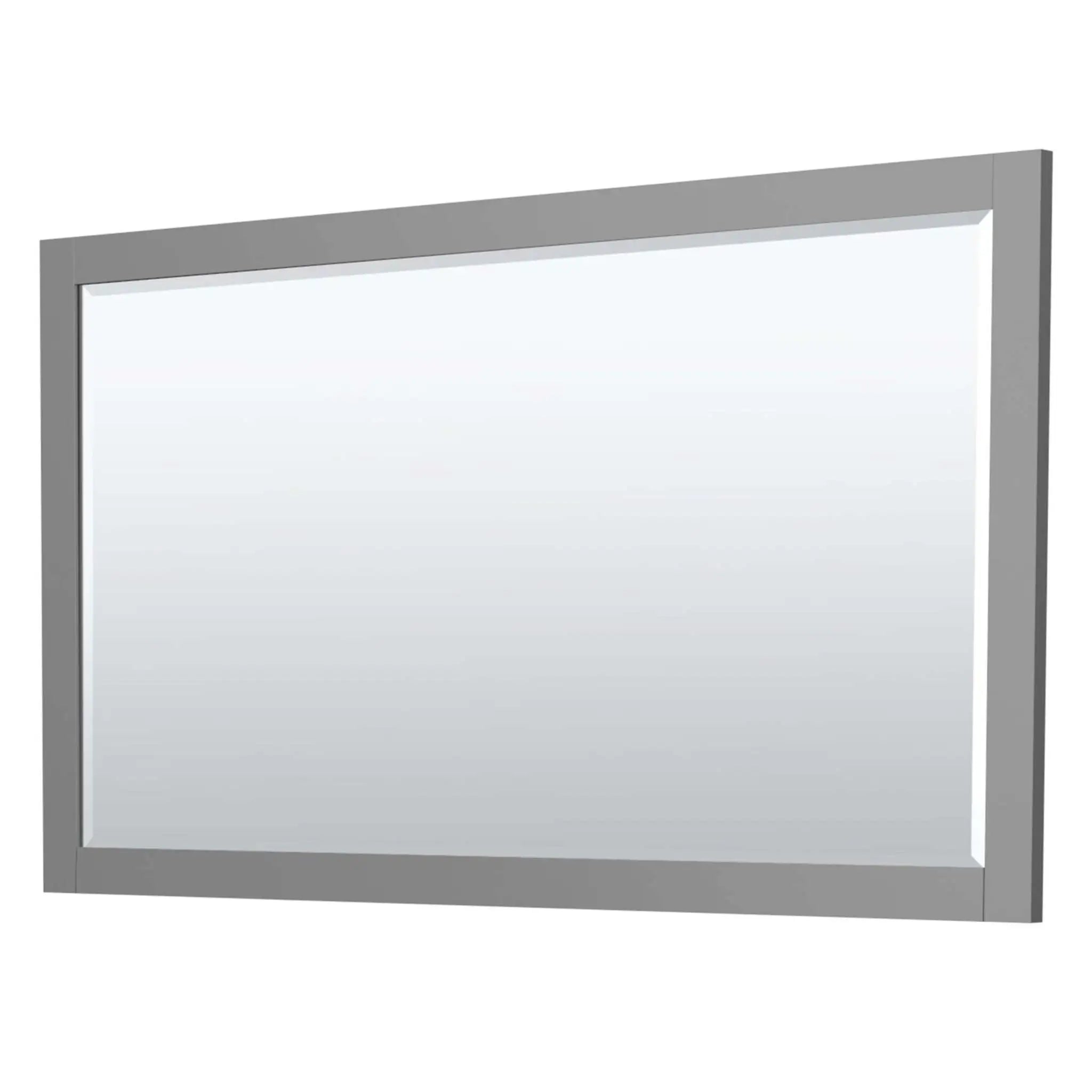 60" Miranda Double Bathroom Vanity in Dark Gray with Matte Black Trim & 58" Mirror by Wyndham