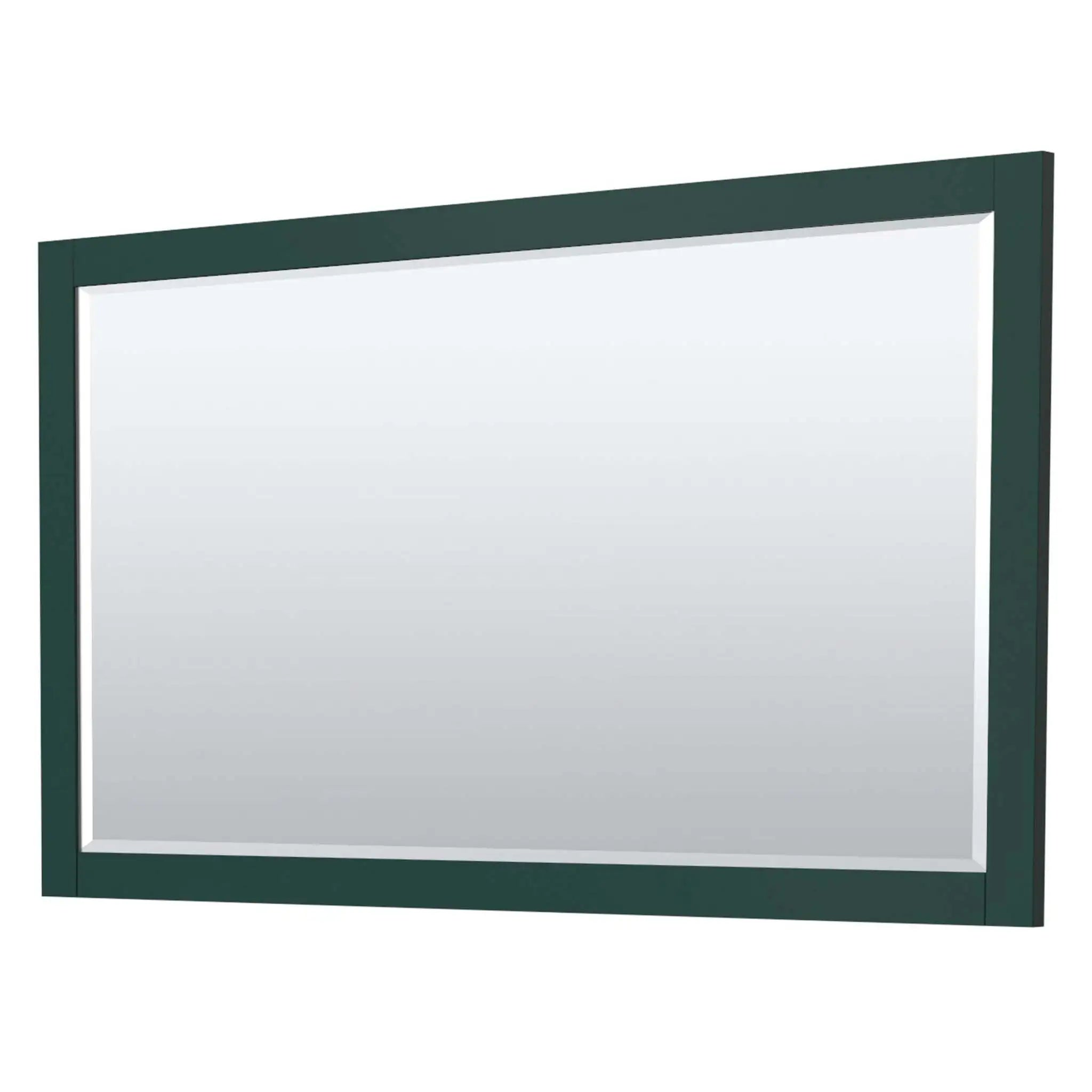 60" Miranda Double Bathroom Vanity in Green with Brushed Nickel Trim & 58" Mirror by Wyndham