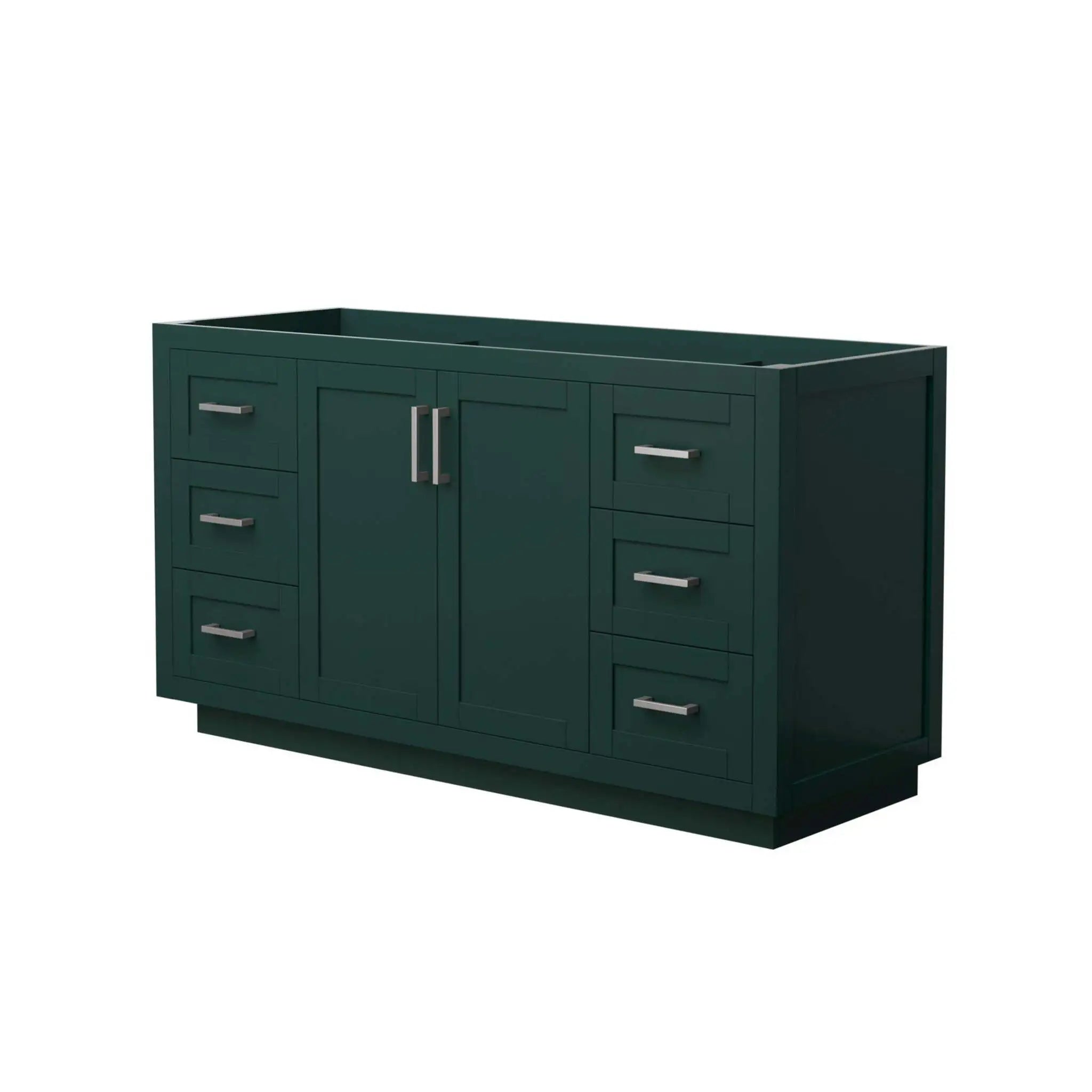 60" Miranda Single Bathroom Vanity in Green with Brushed Nickel Trim by Wyndham