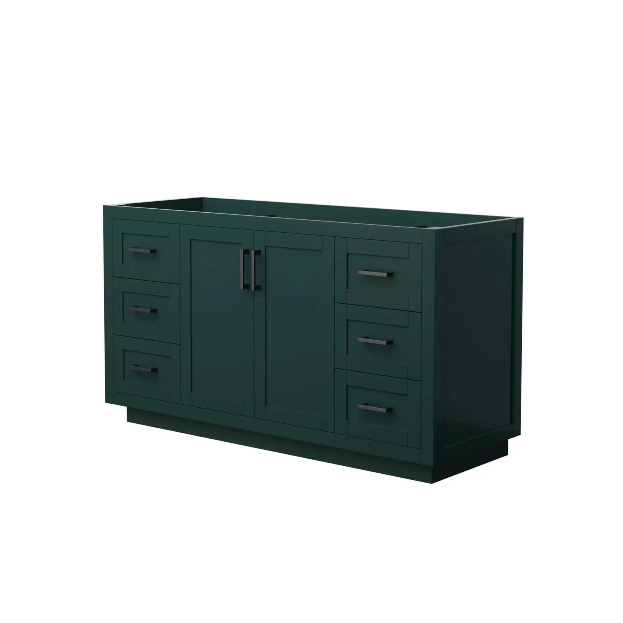 60" Miranda Single Bathroom Vanity in Green with Matte Black Trim by Wyndham