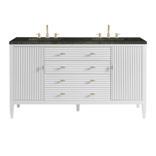 60" Myrrin Double Vanity in Bright White by James Martin Vanities