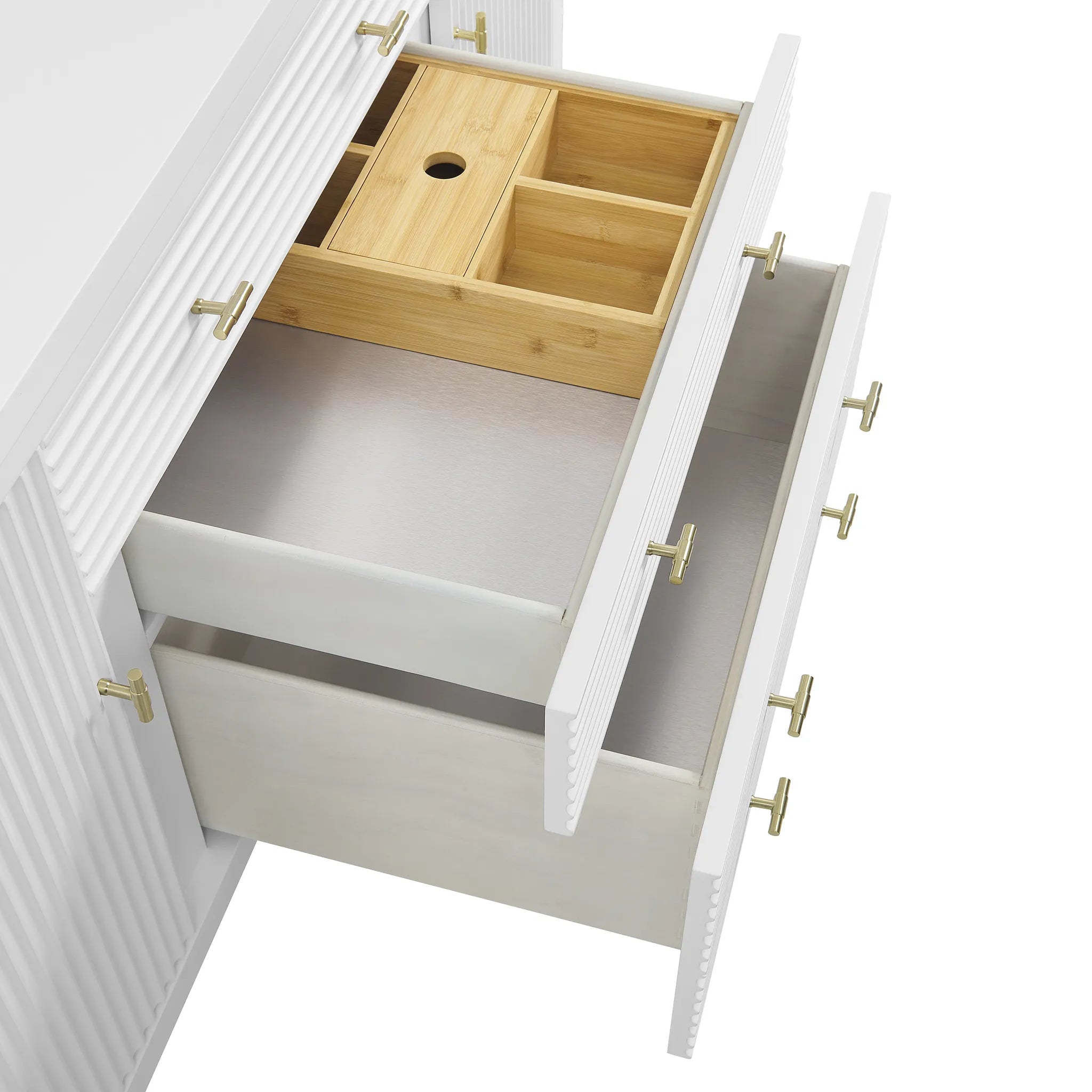 60" Myrrin Double Vanity in Bright White-Cabinet Only-Not Available image 5