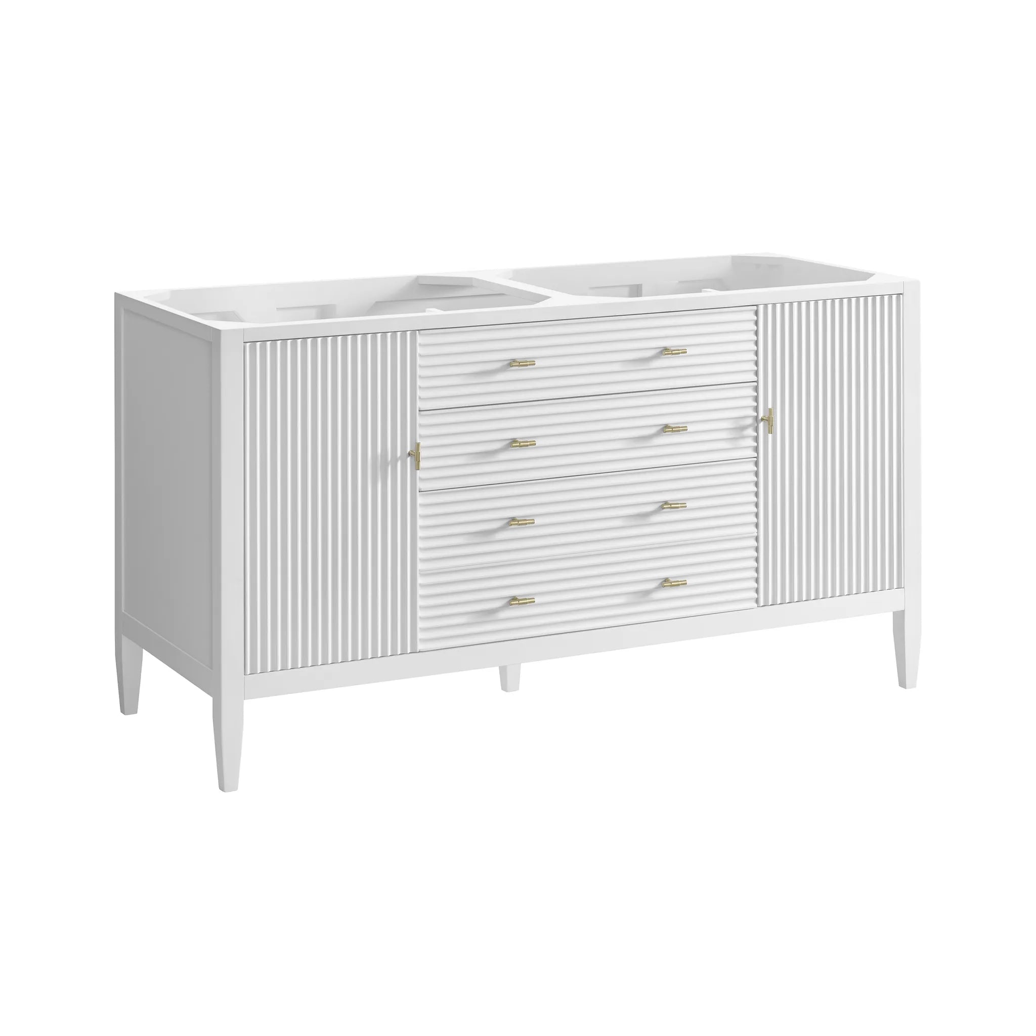 60" Myrrin Double Vanity in Bright White by James Martin Vanities