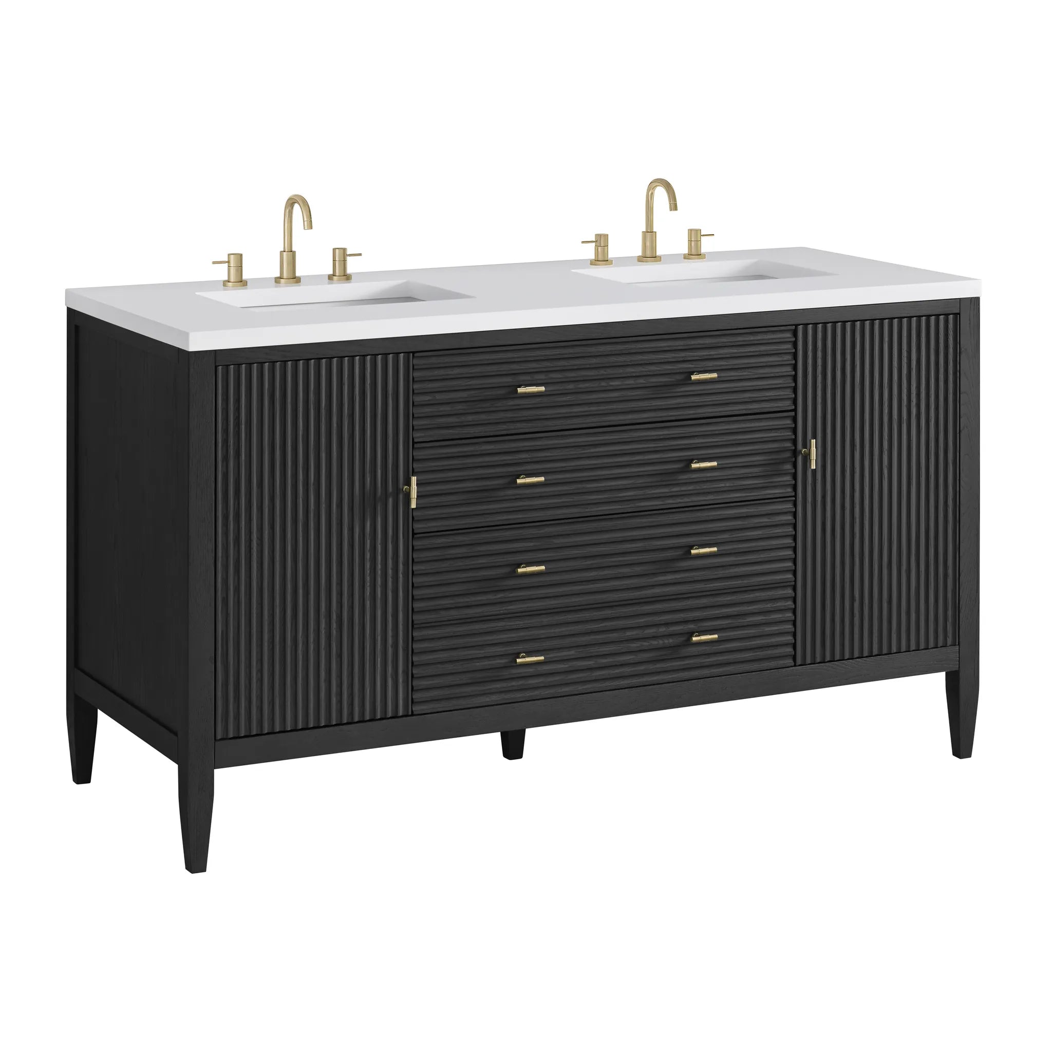 60" Myrrin Double Vanity in Carbon Oak-Cabinet Only-Not Available image 11