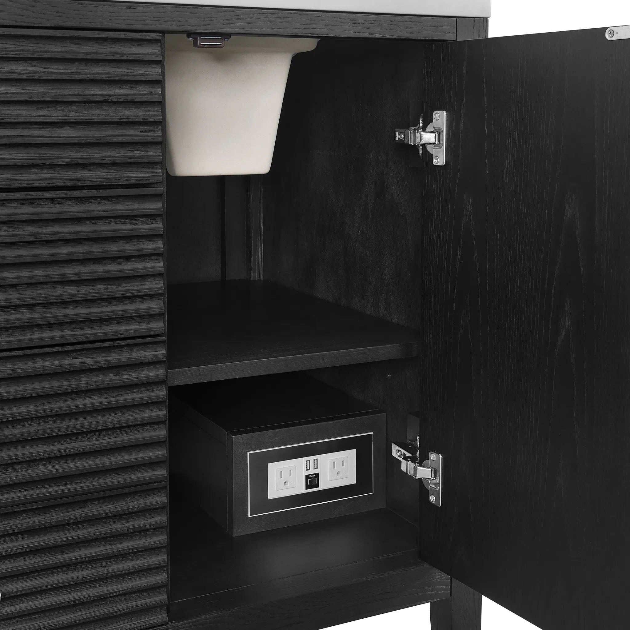 60" Myrrin Double Vanity in Carbon Oak-Cabinet Only-Not Available image 12