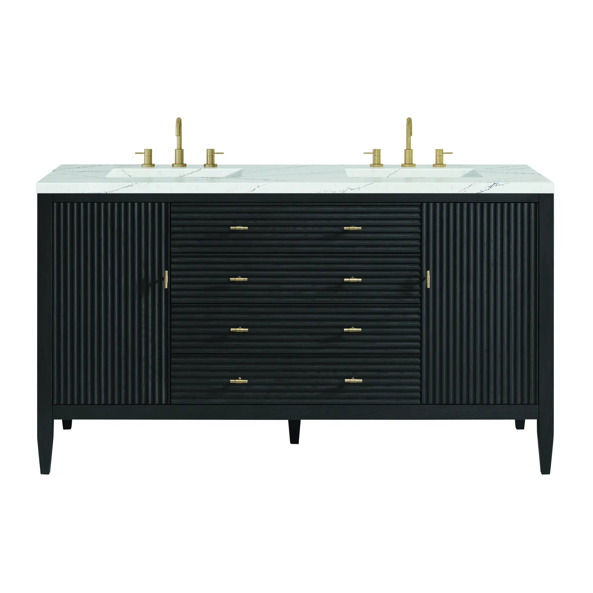 60" Myrrin Double Vanity in Carbon Oak by James Martin Vanities