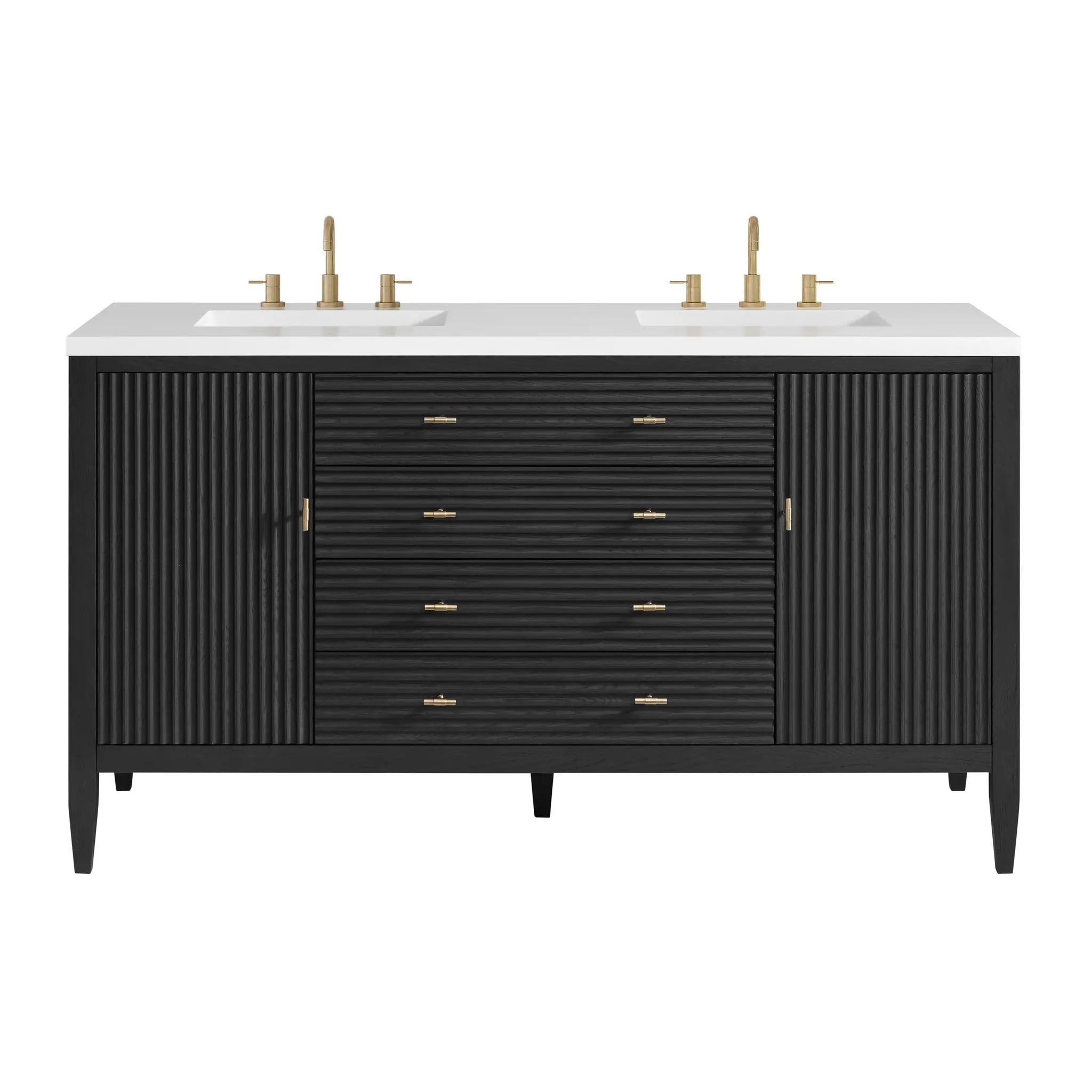 60" Myrrin Double Vanity in Carbon Oak by James Martin Vanities