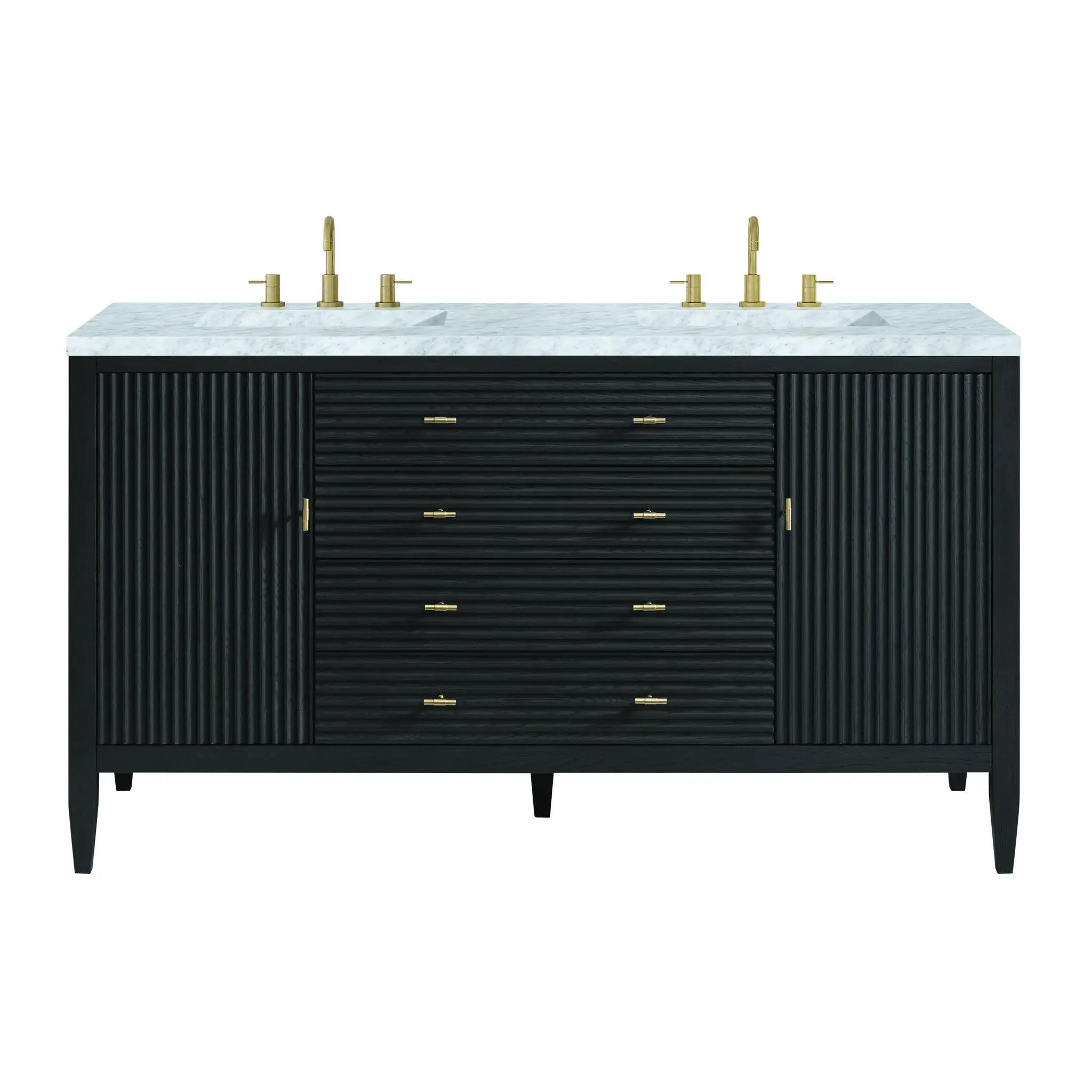 60" Myrrin Double Vanity in Carbon Oak by James Martin Vanities