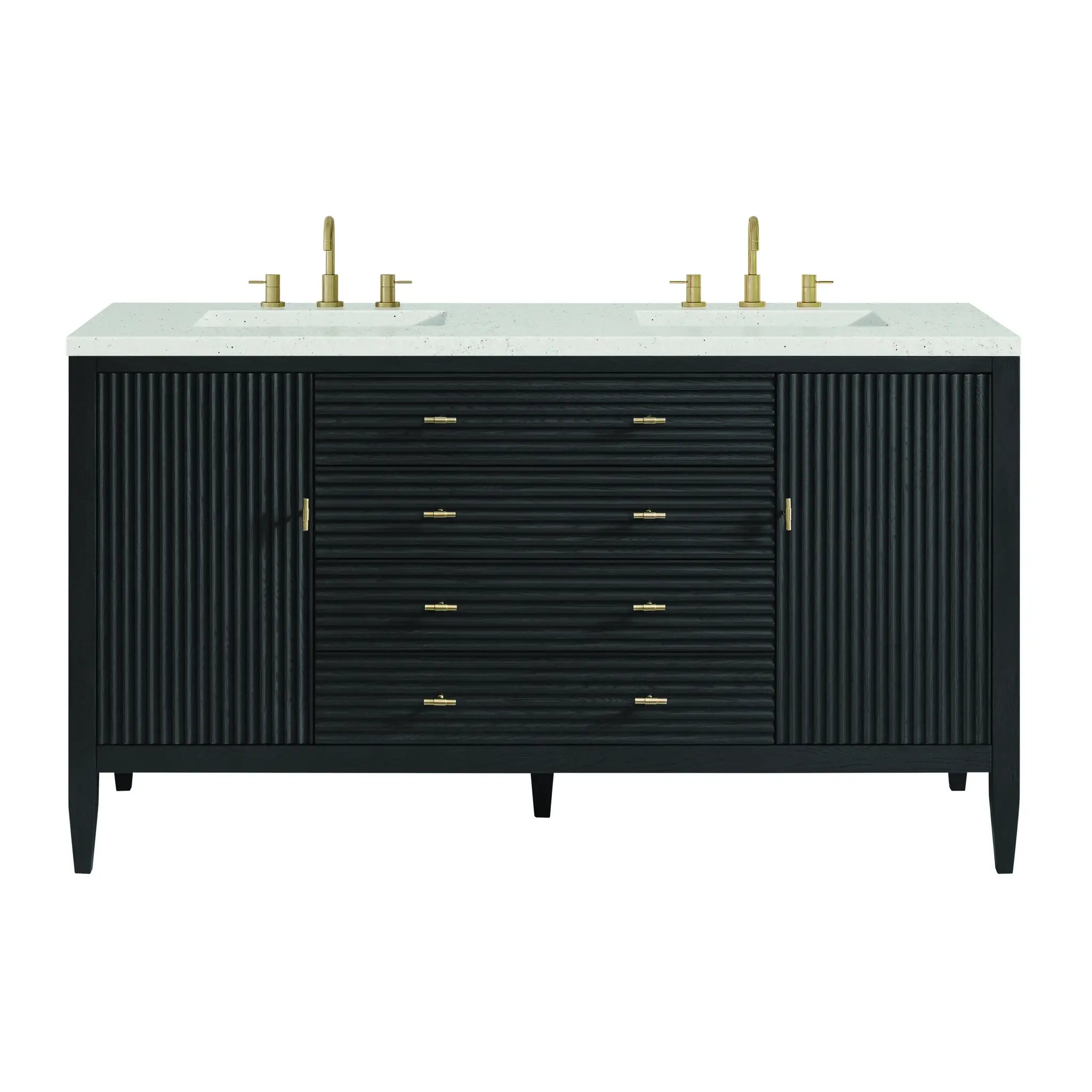 60" Myrrin Double Vanity in Carbon Oak by James Martin Vanities