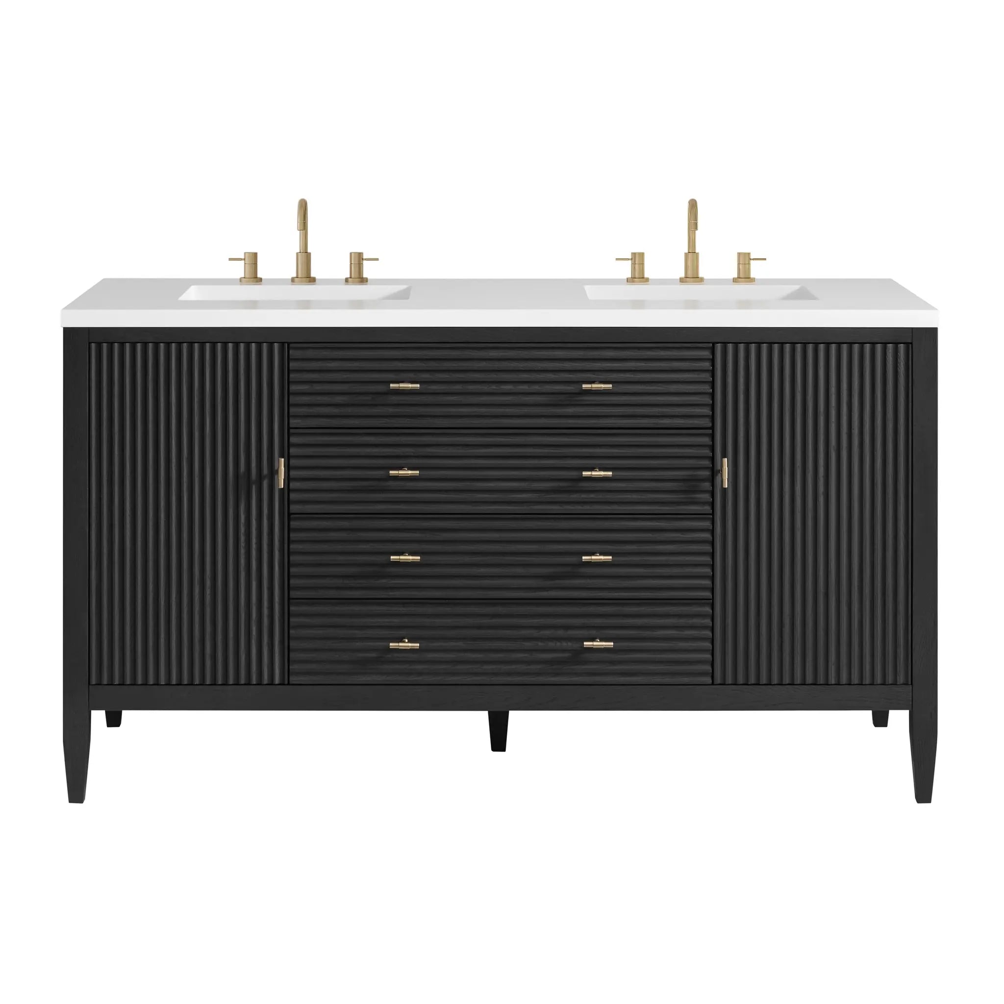 60" Myrrin Double Vanity in Carbon Oak by James Martin Vanities
