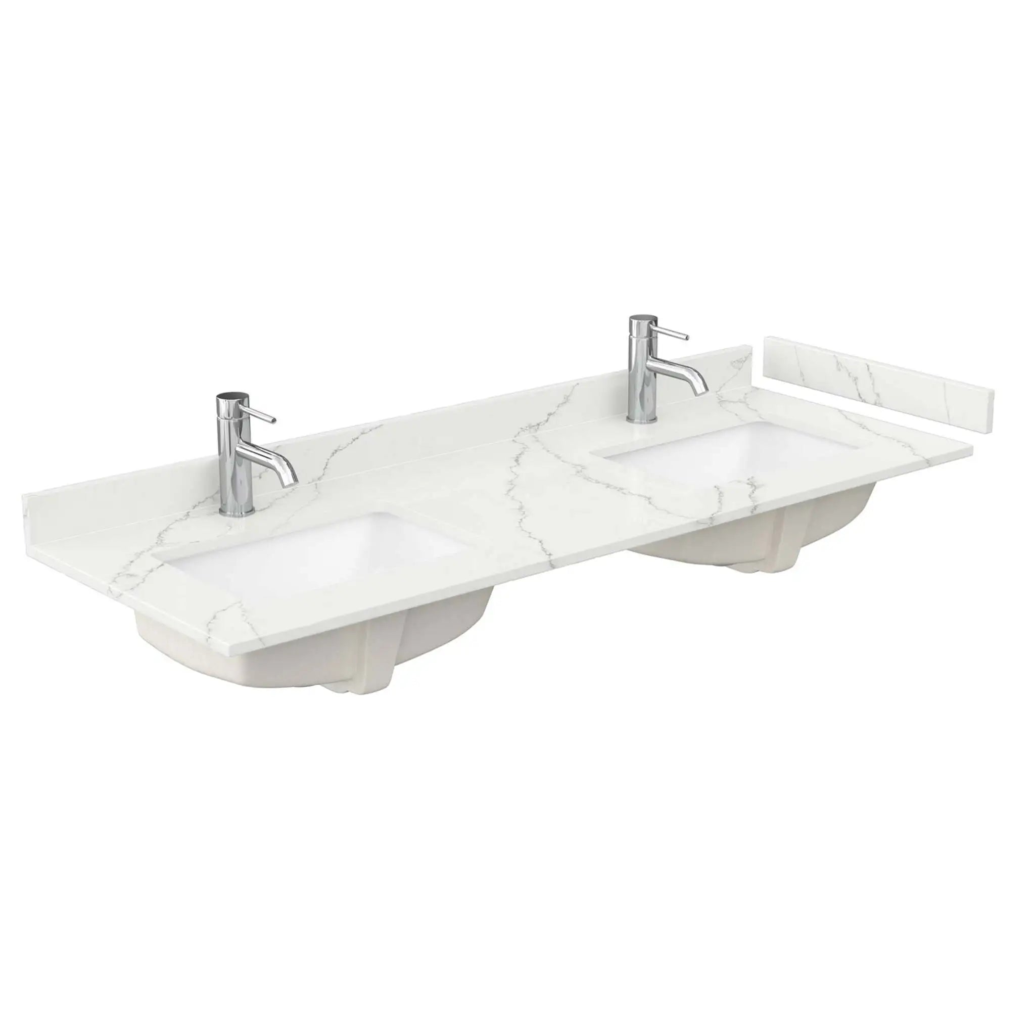 60" Palmilla Double Bathroom Vanity in Natural Oak with Brushed Gold Trim by Wyndham