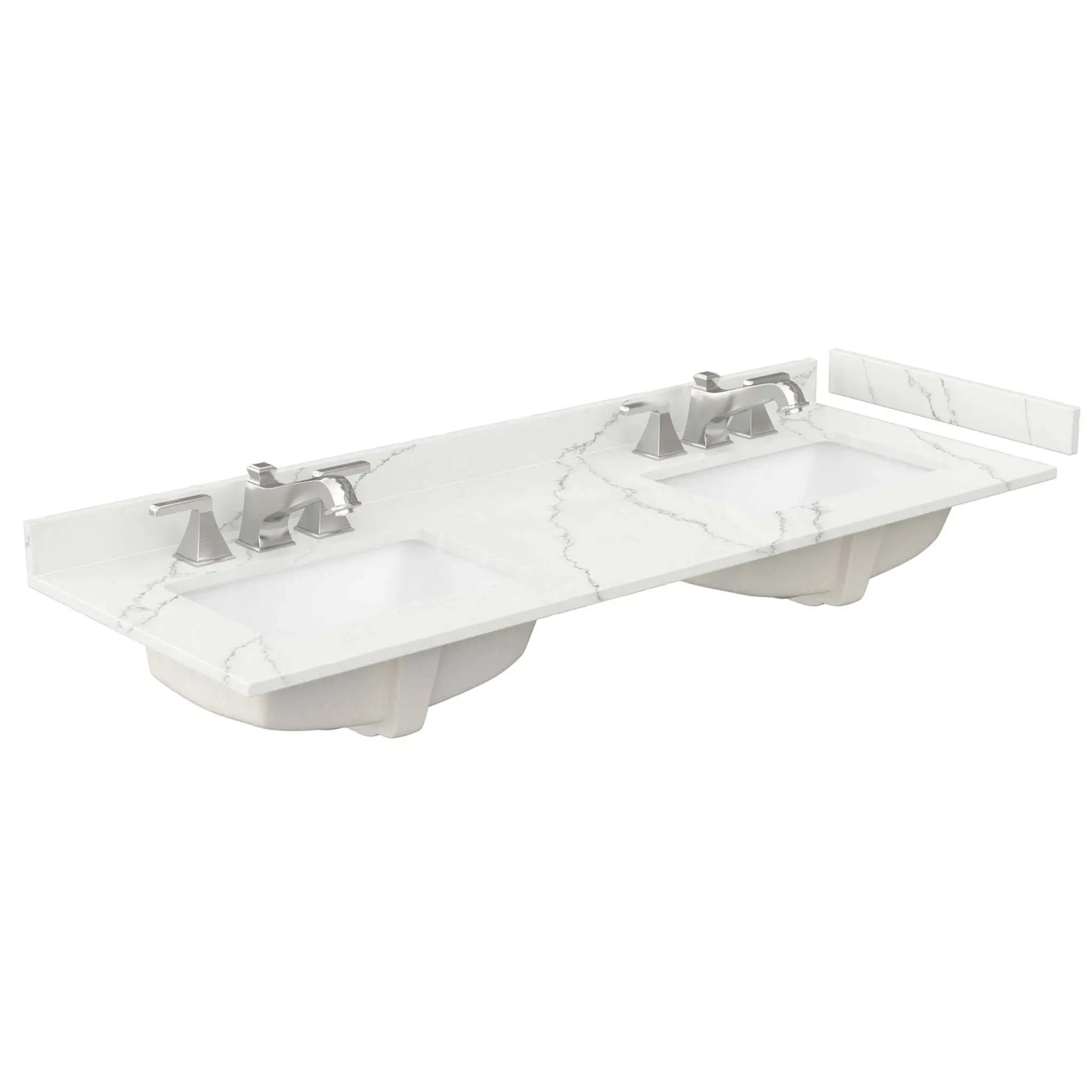 60" Palmilla Double Bathroom Vanity in Natural Oak with Matte Black Trim by Wyndham