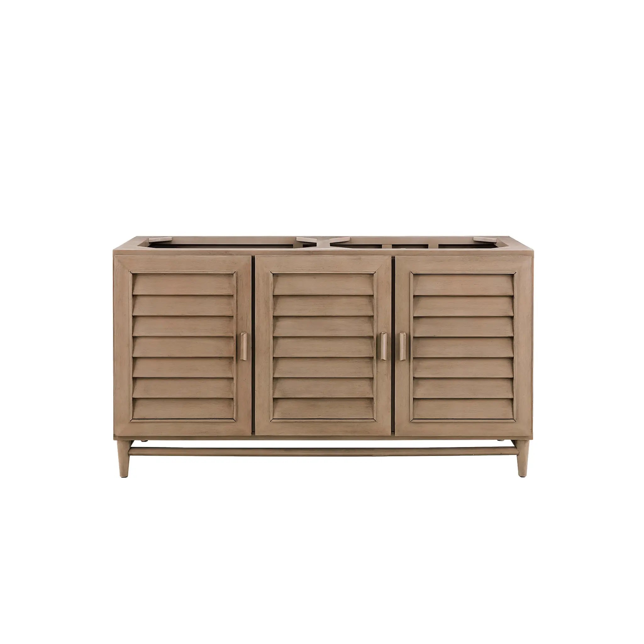 60" Portland Double Vanity in Whitewashed Walnut w/FreePower Wireless Charger-Cabinet Only-Not Available image