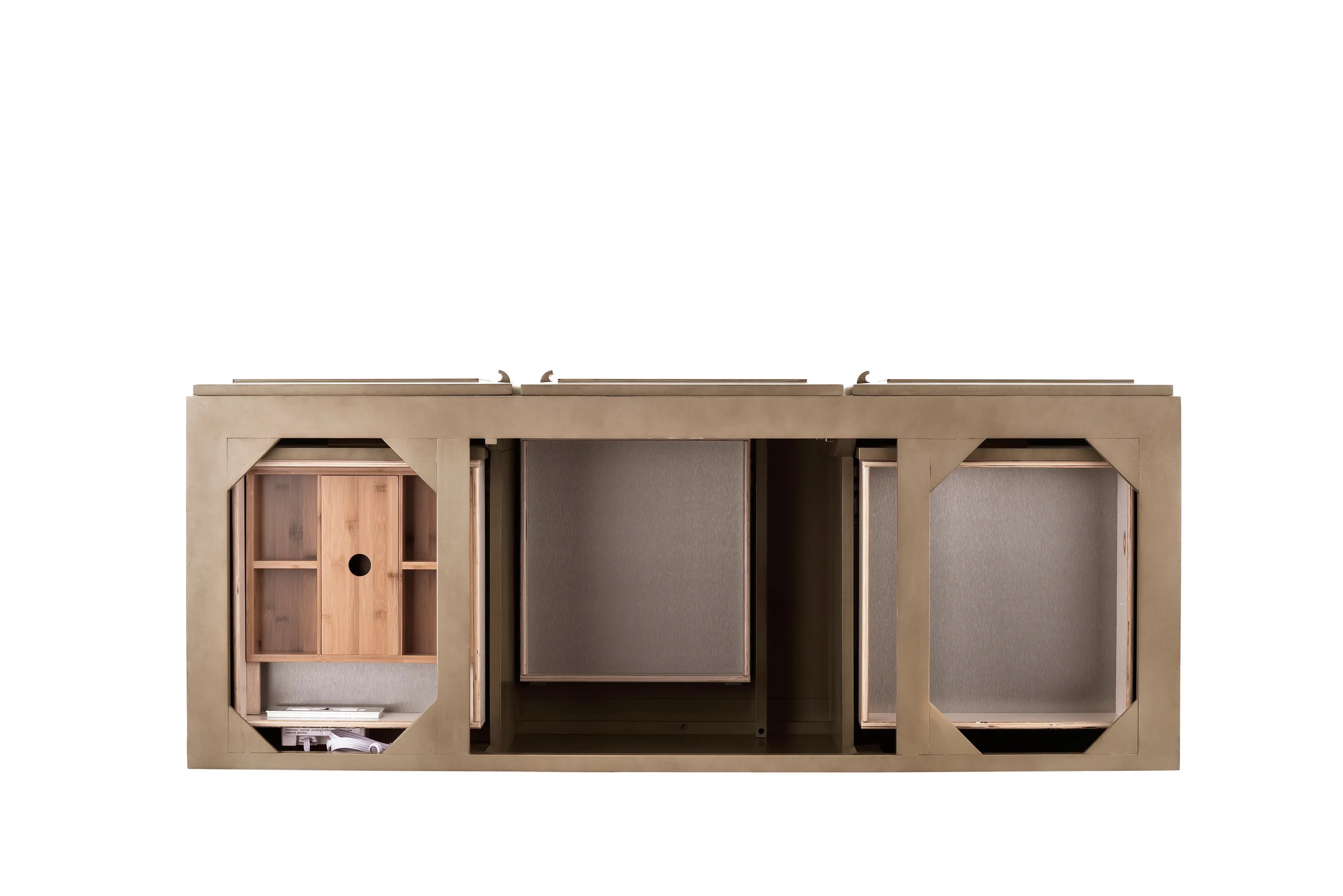 60" Portland Single Vanity in Whitewashed Walnut-Cabinet Only-Not Available image 1