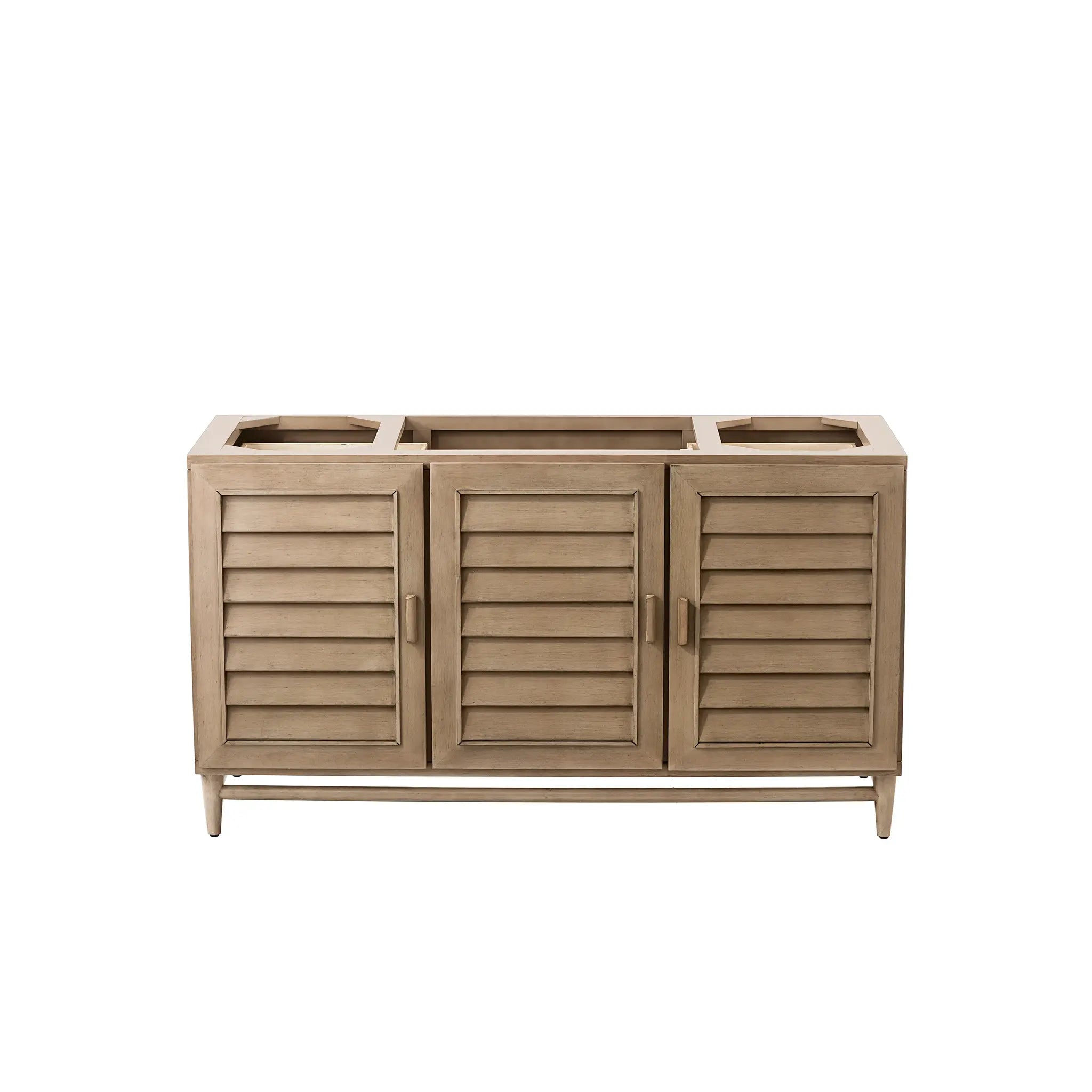 60" Portland Single Vanity in Whitewashed Walnut w/FreePower Wireless Charger-Cabinet Only-Not Available image