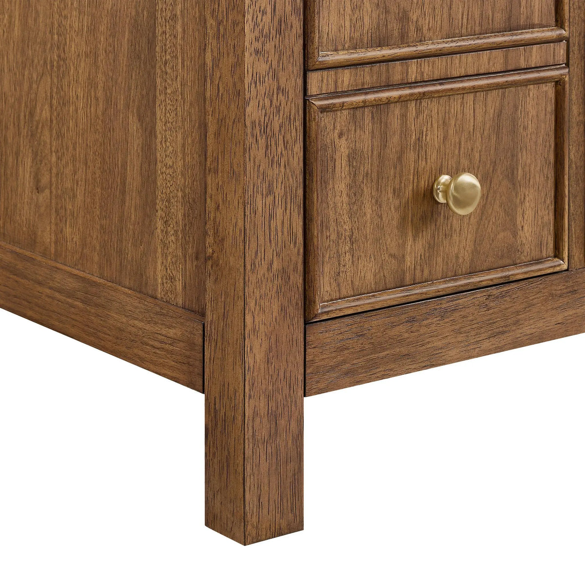60" Rian Double Bathroom Vanity Toasted Walnut Satin Bronze Trim by wyndham 3