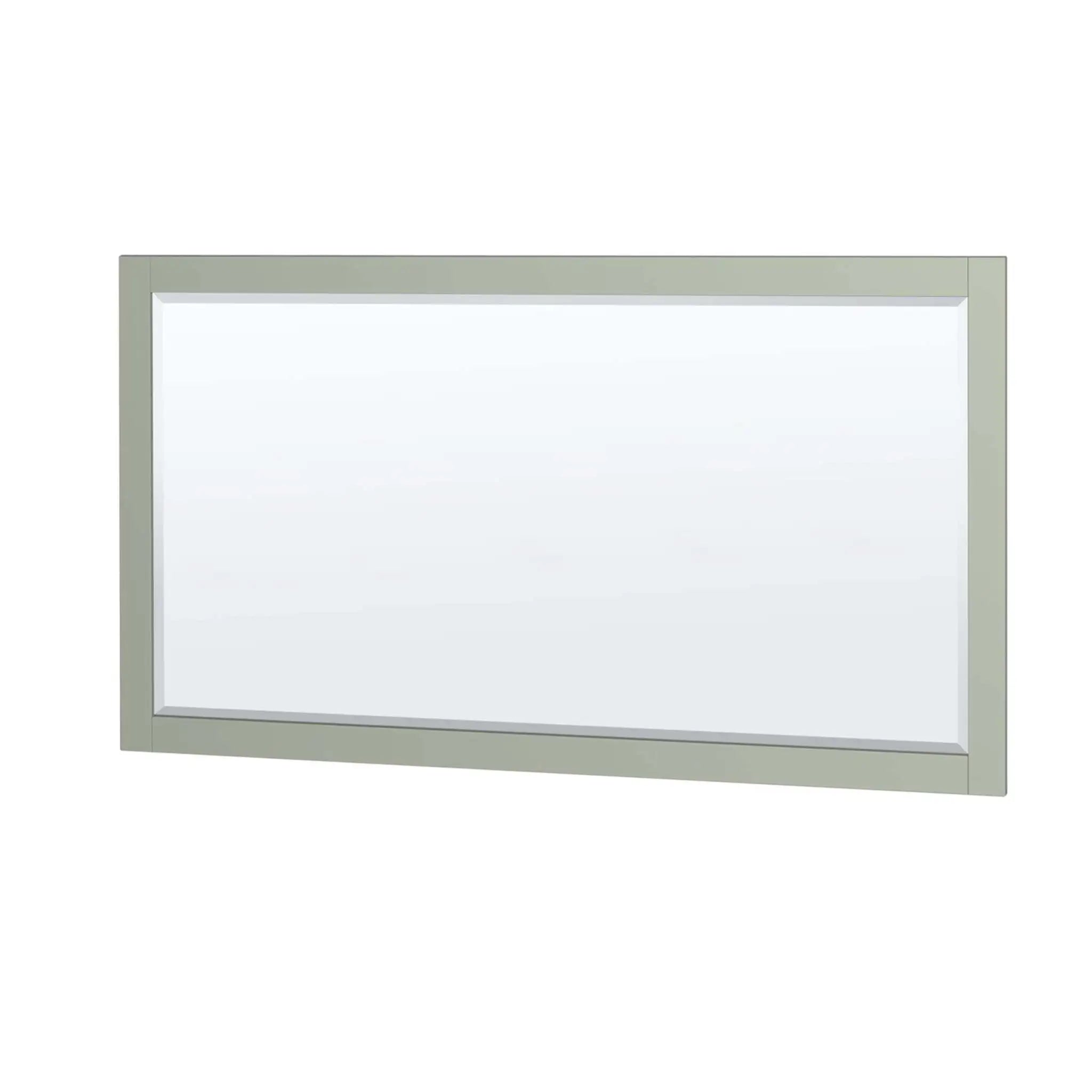 60" Sheffield 60 inch Double Bathroom Vanity in Light Green with Brushed Nickel Trim & 58" Mirror by Wyndham