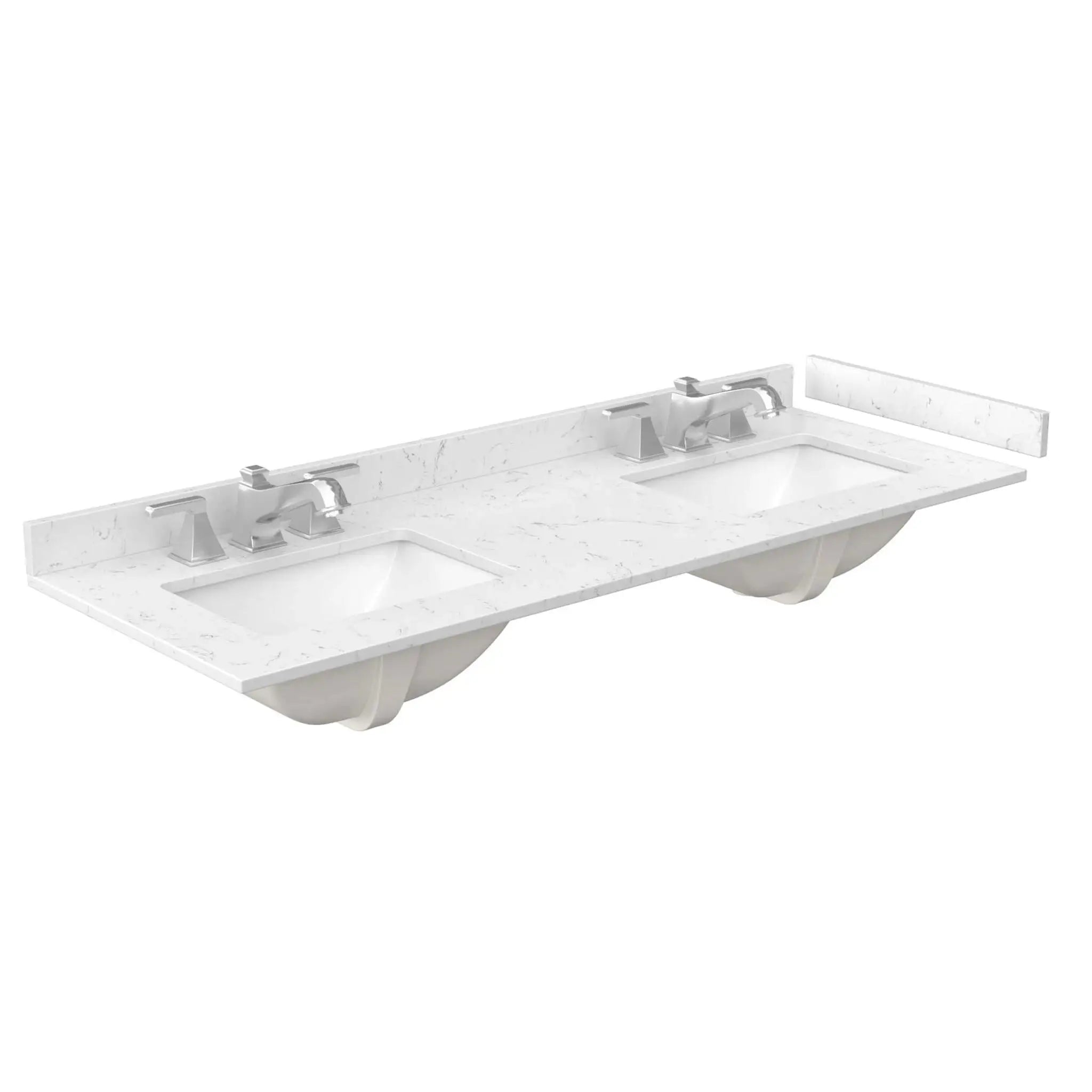 60" Sheffield Double Bathroom Vanity in Dark Gray with Brushed Chrome Trim by Wyndham