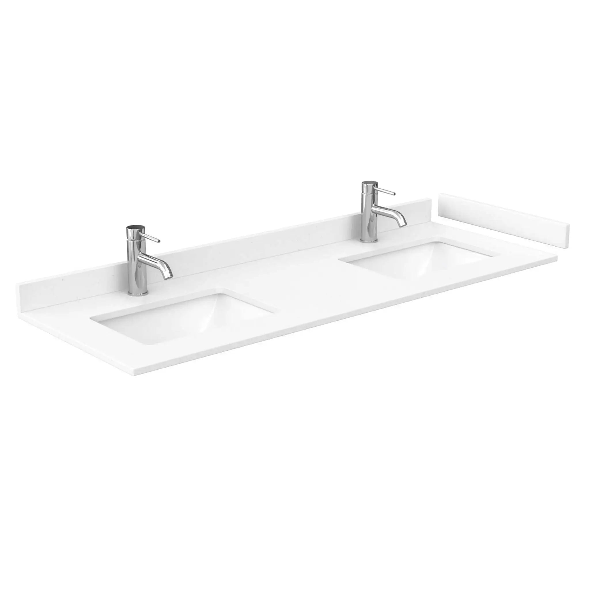 60" Sheffield Double Bathroom Vanity in Gray with Brushed Chrome Trim & 58" Mirror by Wyndham
