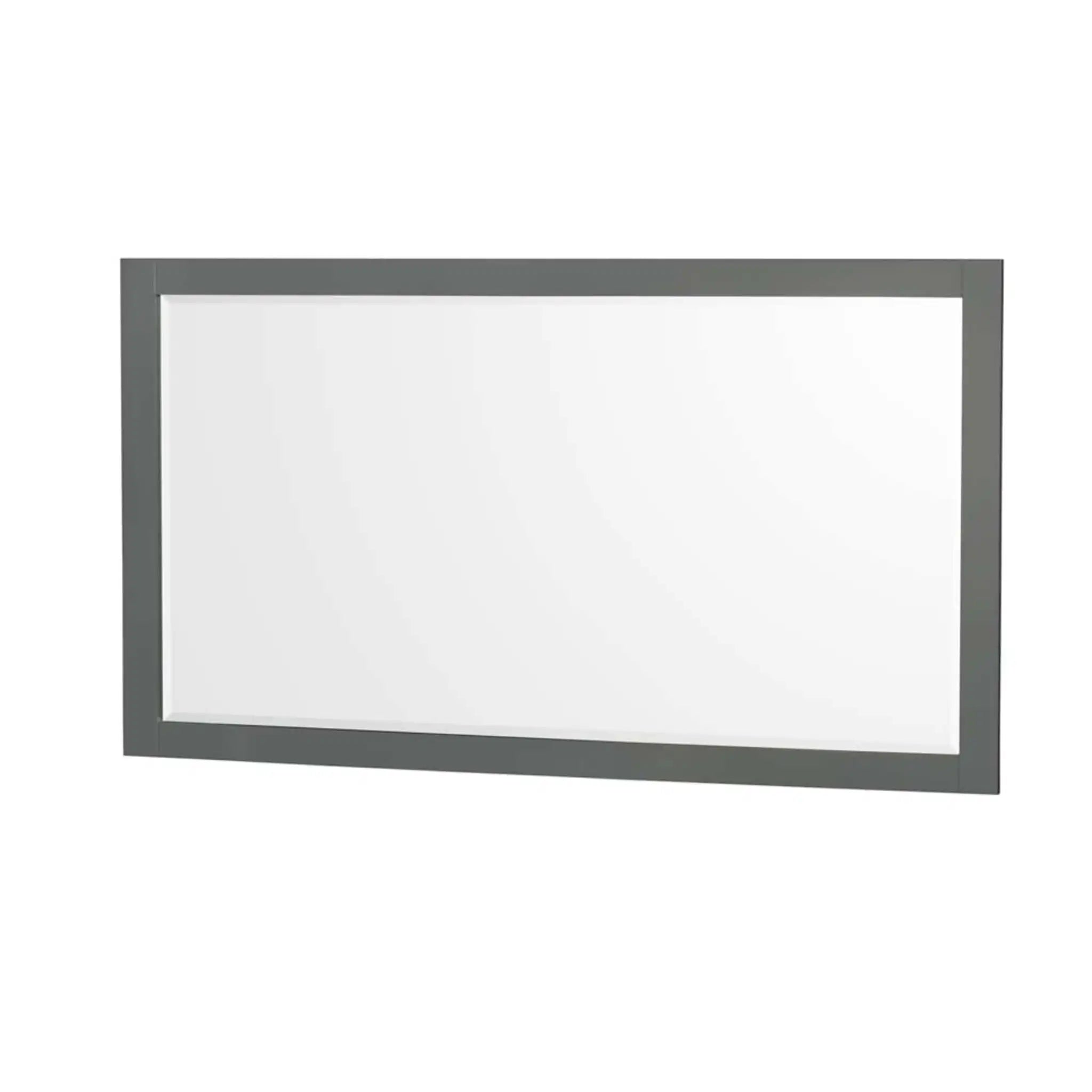 60" Sheffield Single Bathroom Vanity in Dark Gray with Brushed Chrome Trim & 58" Mirror by Wyndham