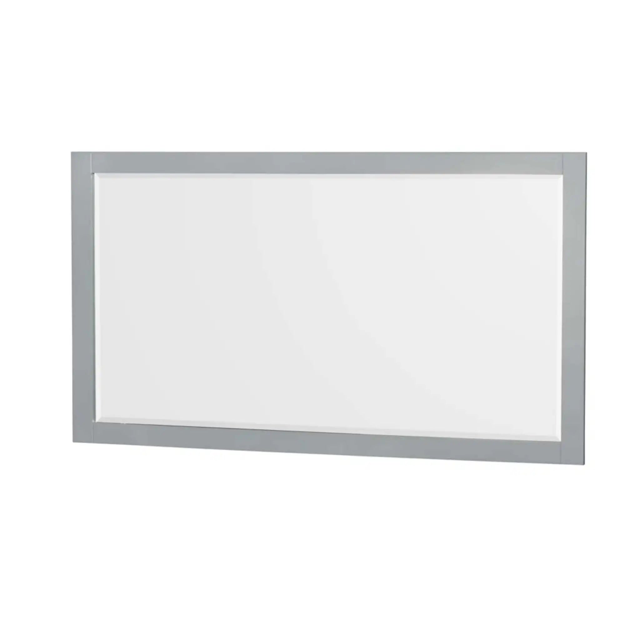 60" Sheffield Single Bathroom Vanity in Gray with Brushed Chrome Trim & 58" Mirror by Wyndham