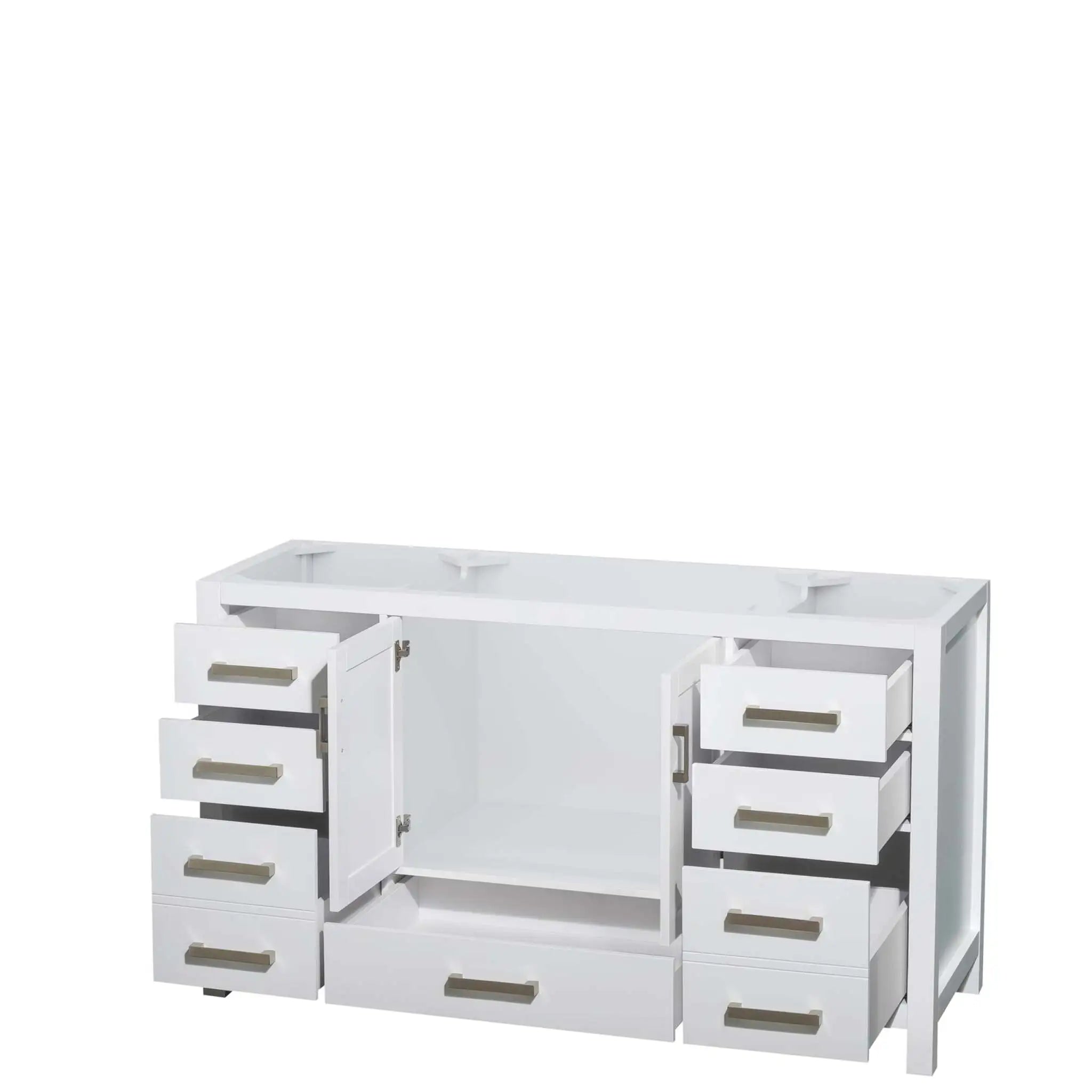 60" Sheffield Single Bathroom Vanity in White with Brushed Chrome Trim by Wyndham