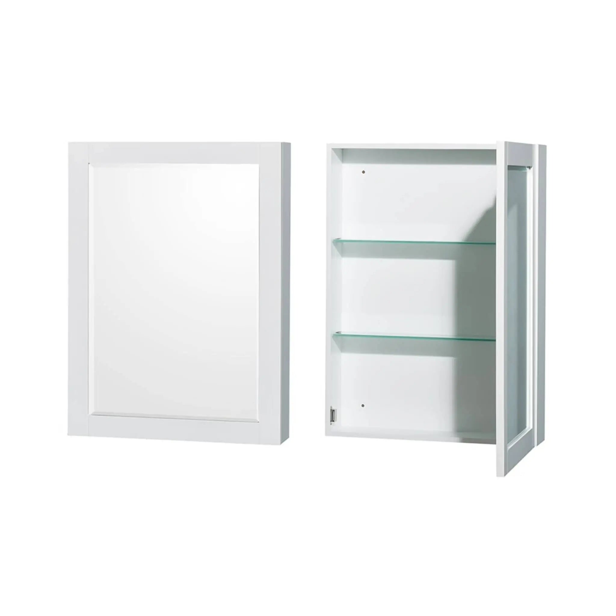 60" Sheffield Single Bathroom Vanity in White with Brushed Chrome Trim & Medicine Cabinet by Wyndham