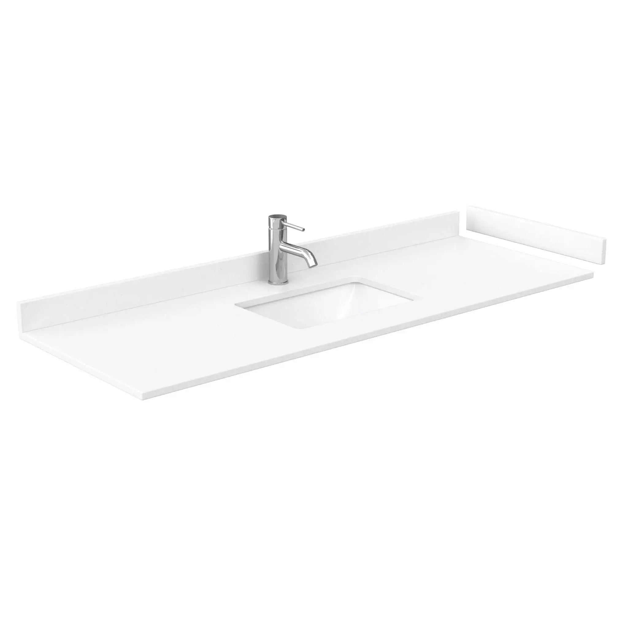 60" Strada Single Bathroom Vanity in White with Brushed Nickel Trim by Wyndham